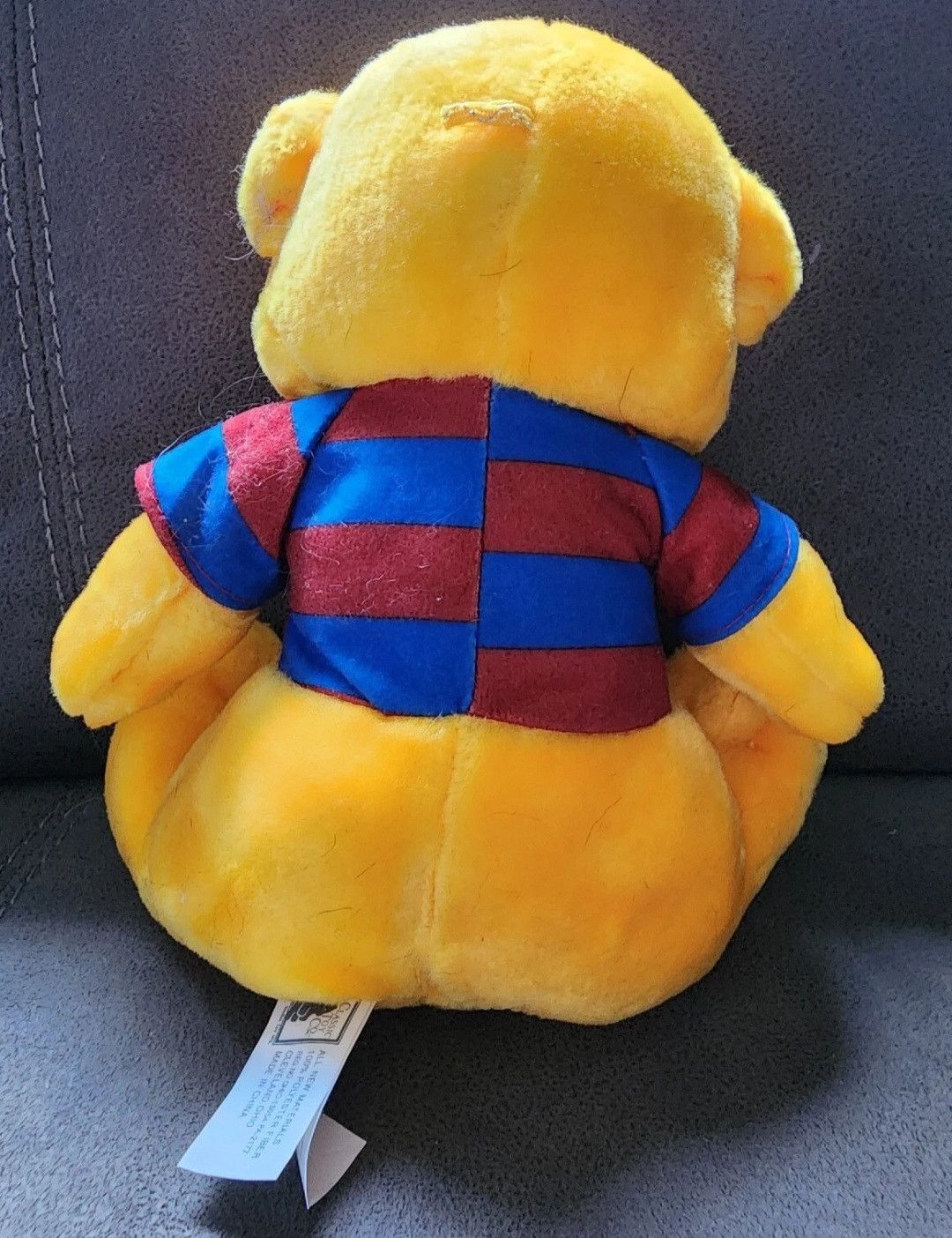 Other Vintage Classic Toy Co Inc Yellow Bear Red & Blue Plush 9" Size ONE SIZE - 2 Thumbnail