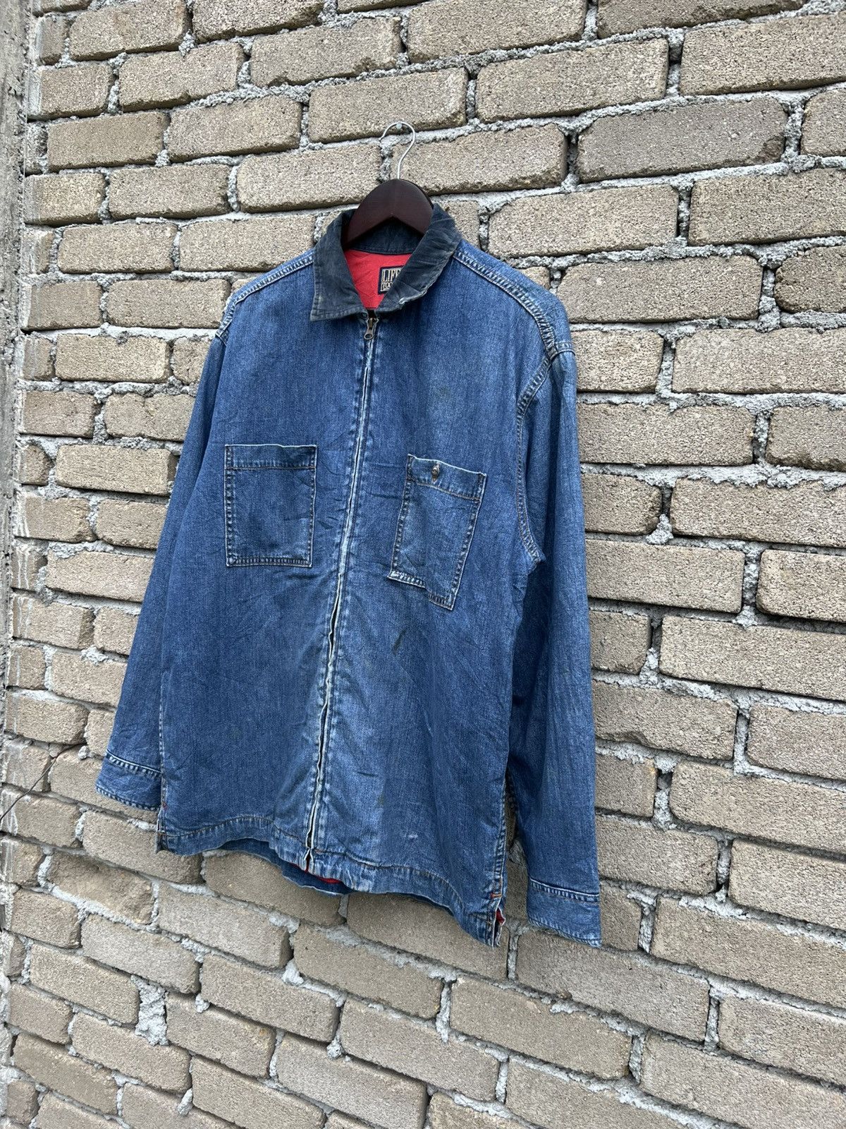 Vintage Vintage Life Tools Denim Zipper Jacket Size US L / EU 52-54 / 3 - 4 Thumbnail