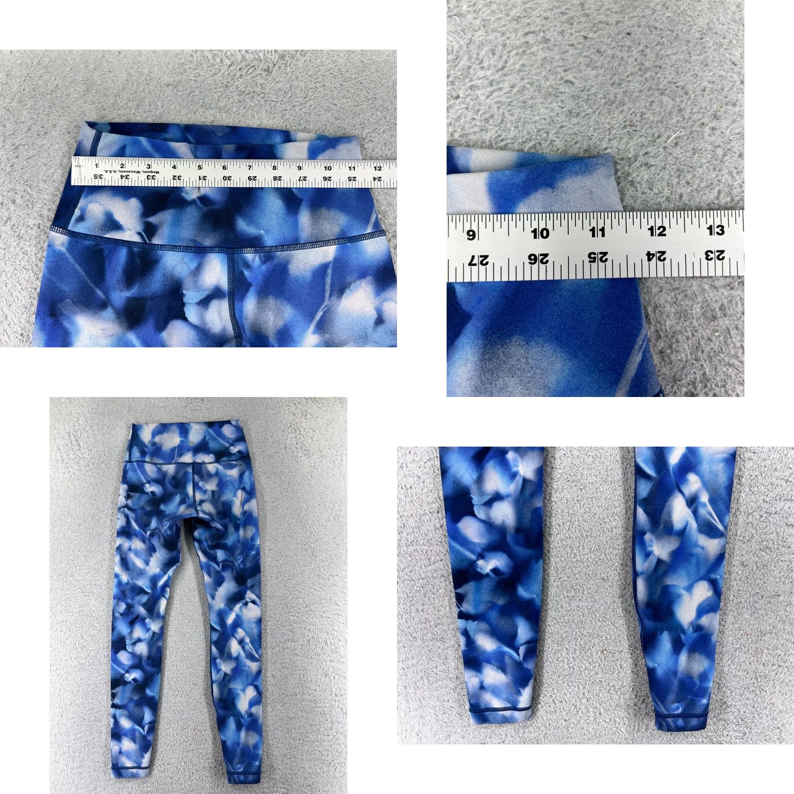 Lululemon Lululemon Wunder Under Pants Womens 4 Blue Hi-Rise 28" Luon W5AP7S Tight Stretch Athletic Yoga Size 27" / US 4 / IT 40 - 8 Thumbnail