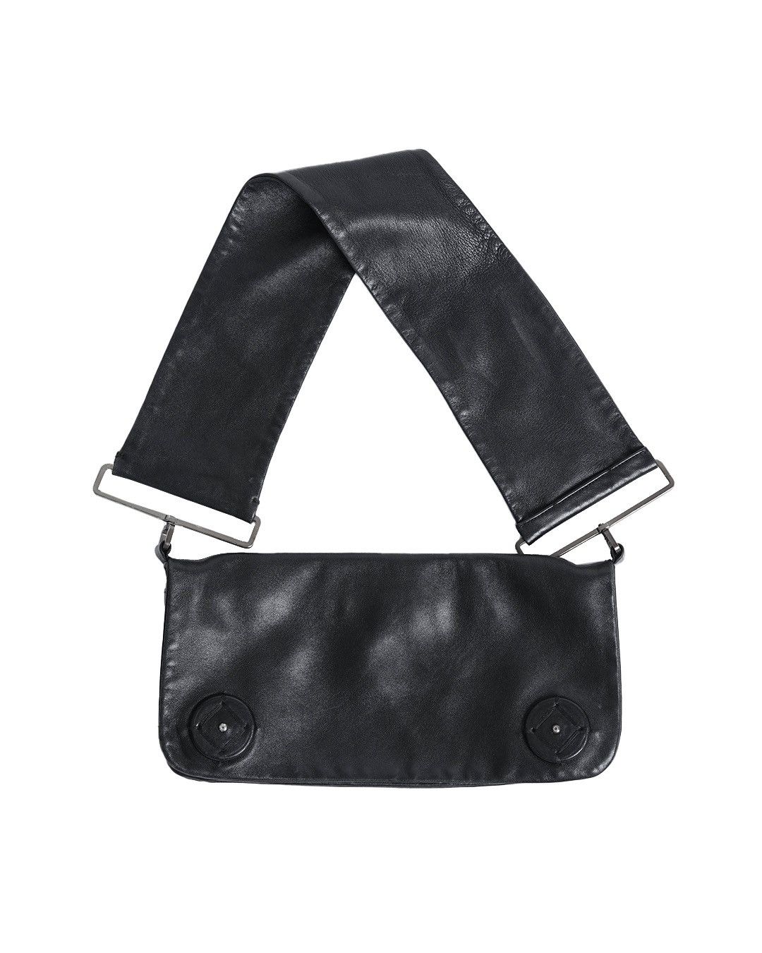 Prada Prada S/S2001 All Black Flat Leather Bag Size ONE SIZE - 1 Thumbnail