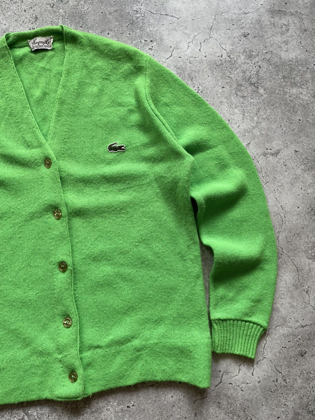 Lacoste × Vintage Vintage 1940s Lacoste Haymaker Green Cardigan Sweater Y2K Size US S / EU 44-46 / 1 - 2 Thumbnail