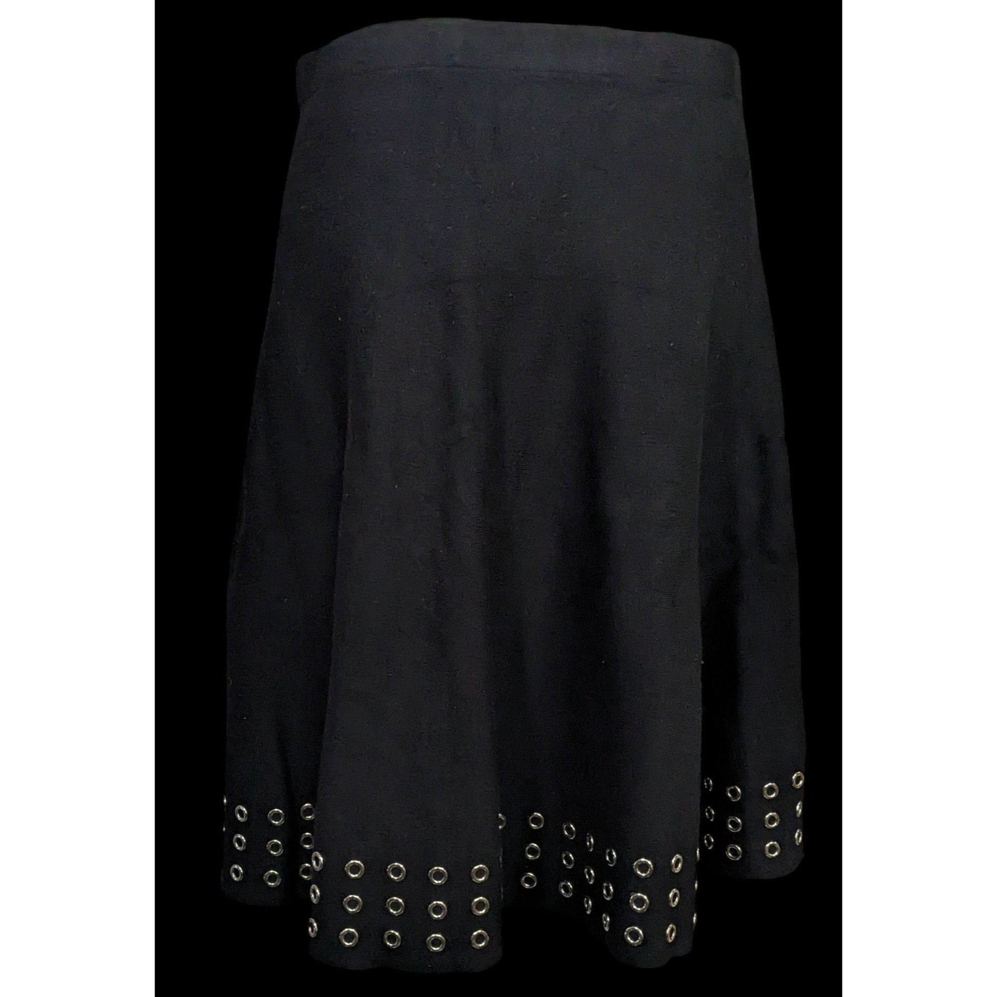 Other Gothic Punk Sioni Rivet Edged Midi Skirt Size 31" - 3 Thumbnail