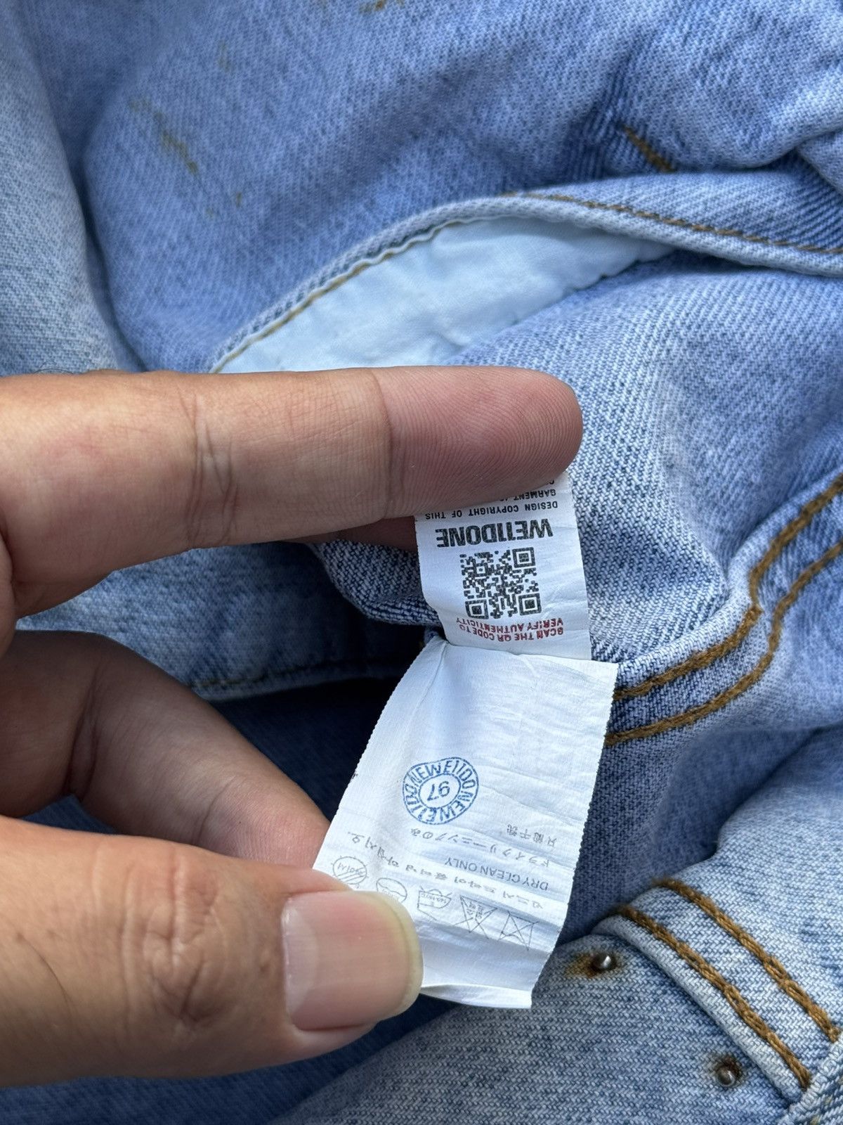 WE11DONE Pearl Denim Jacket Size US L / EU 52-54 / 3 - 8 Thumbnail