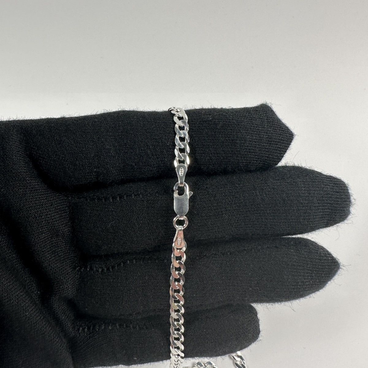 Jewelry Silver Chain Solid Sterling Silver Cuban Link Chain 4mm 20in Size ONE SIZE - 4 Thumbnail