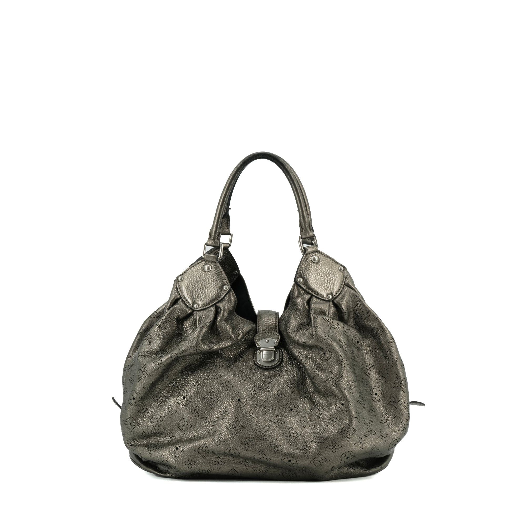 Louis Vuitton LOUIS VUITTON - Louis Vuitton Mahina tote bag in silver grained leather Size ONE SIZE - 1 Thumbnail