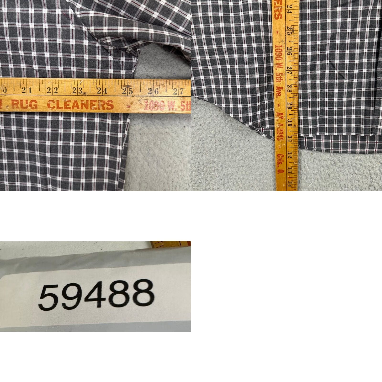 BUGATCHI BUGATCHI Shirt Mens 2XL Plaid Button-Up Long Sleeve Gray White Red Cotton Shaped Fit Retro? No — Button-Up Shirt Size US XXL / EU 58 / 5 - 8 Thumbnail