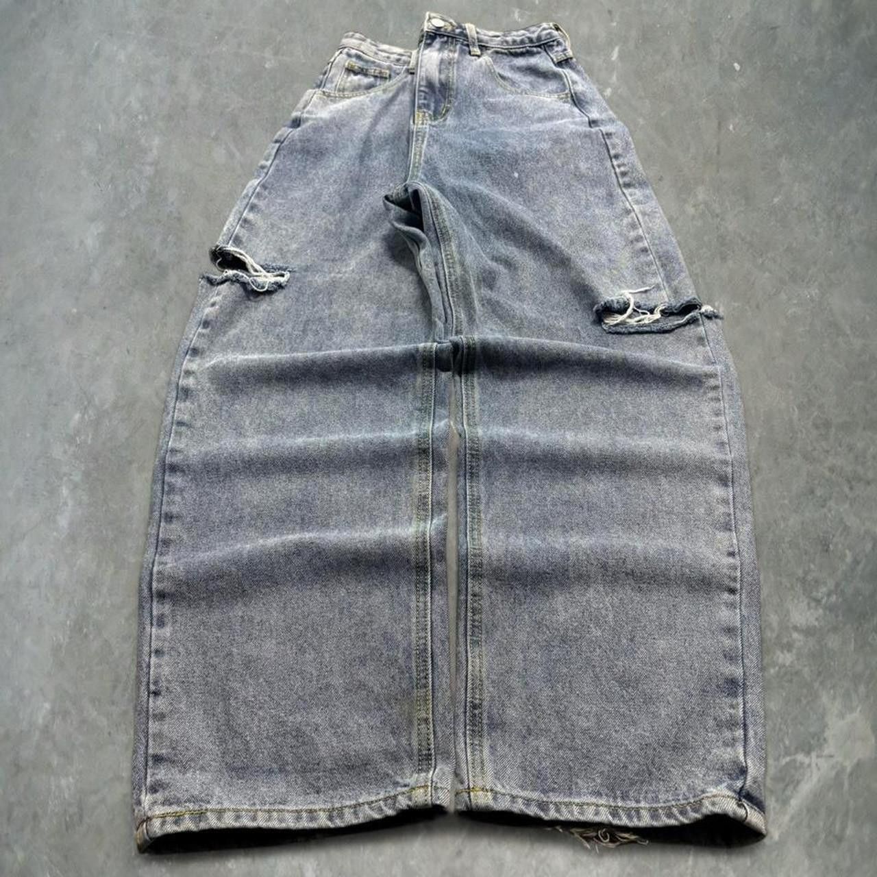 Vintage Crazy Vintage Y2K/2000s Baggy Ripped Cider Medium Wash Denim Jeans! Size US 26 / EU 42 - 1 Thumbnail