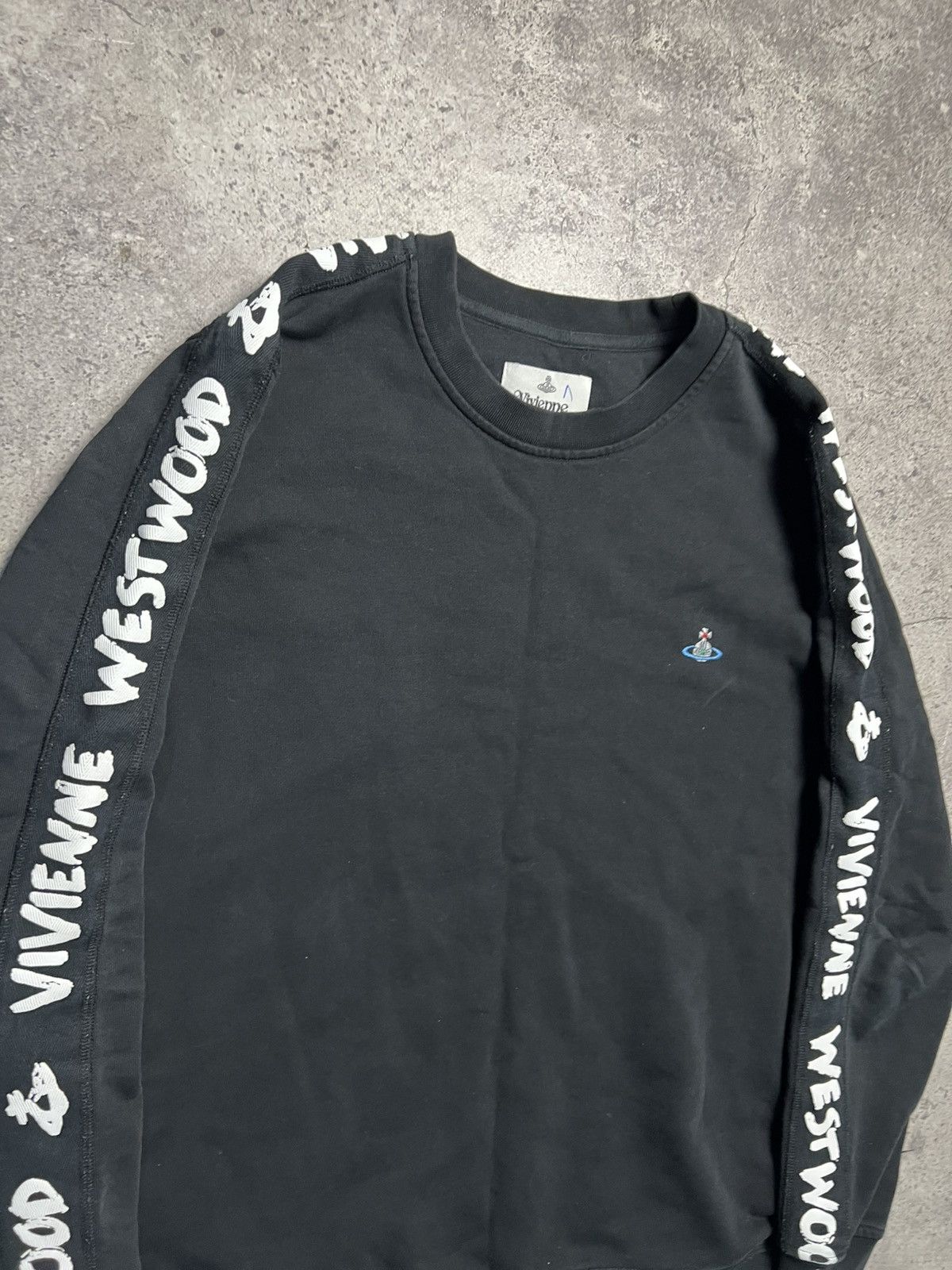 Vivienne Westwood Men's Black Vivienne Westwood Taped Sweatshirt Size US M / EU 48-50 / 2 - 4 Thumbnail