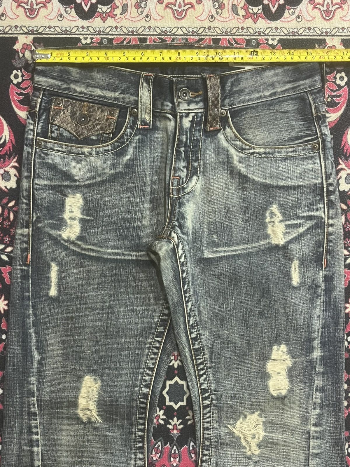 semanticdesign Semantic Design Phyton Detailed Mud Washed Spiral Flare Jean Size US 30 / EU 46 - 11 Thumbnail