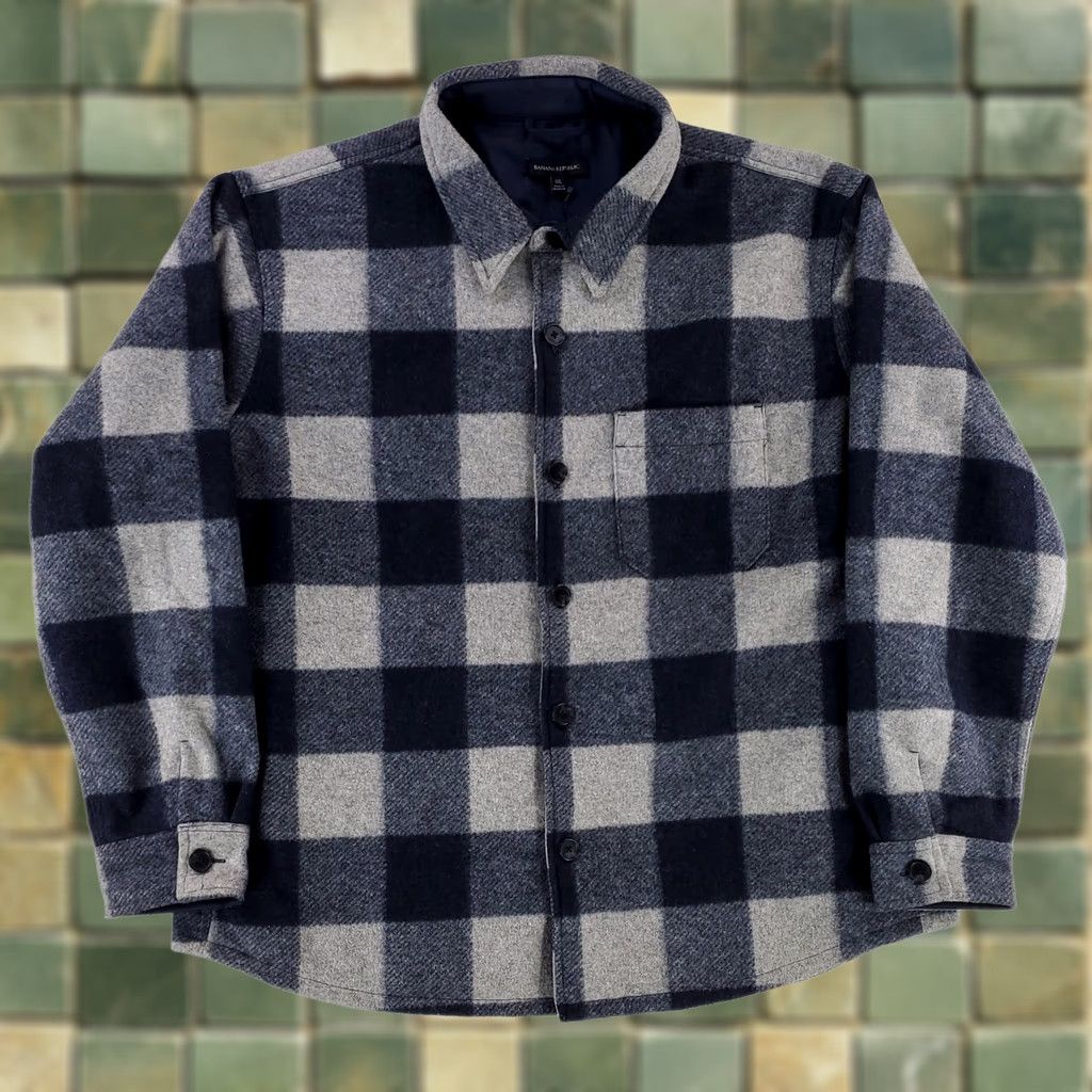 Banana Republic VINTAGE Banana Republic Heritage Shirt Jacket Blue Buffalo Check Mens XXL NWT Size US XXL / EU 58 / 5 - 1 Thumbnail