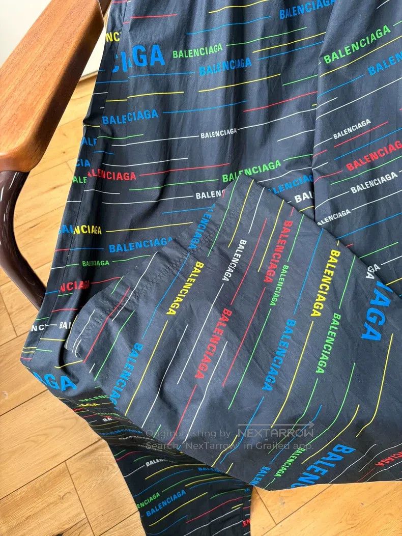 Balenciaga Balenciaga Rainbow Logo Elastic Waist Pants, Size 36 Size US 36 / EU 52 - 4 Thumbnail