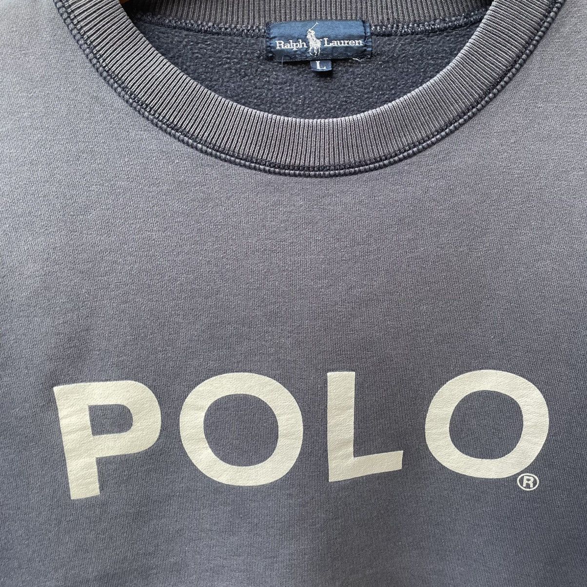 Ralph Lauren 🔥Vintage Polo Ralph Lauren Big Spellout Sun Faded Sweatshirt Size US M / EU 48-50 / 2 - 6 Thumbnail