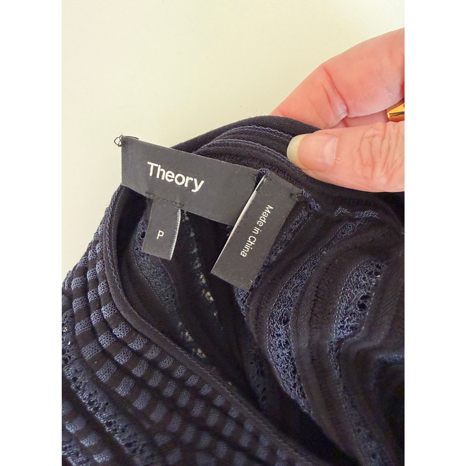 Theory Theory Black Blue Ribbed Sleeveless Mock Neck Knit Top US S Size S / US 4 / IT 40 - 7 Thumbnail