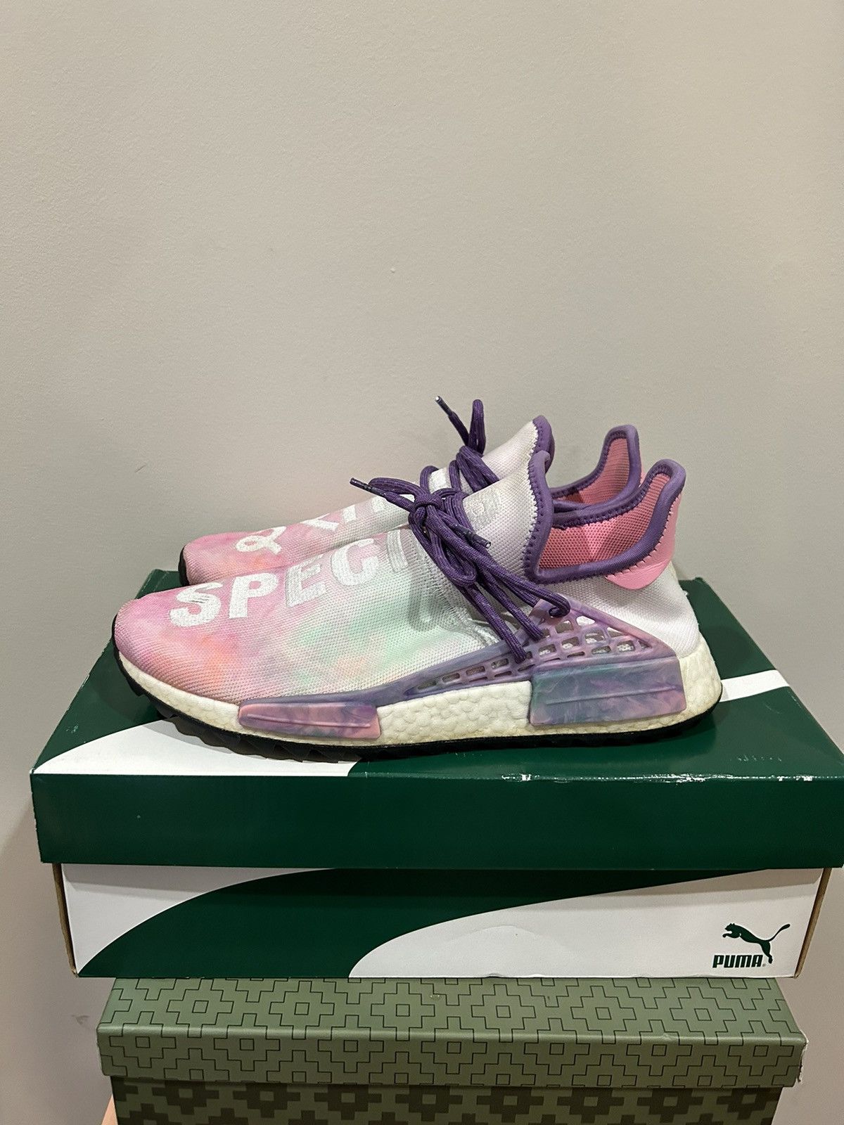 Adidas × Pharrell Adidas Pharrell x NMD Human Race Trail 'Holi Festival' |Pink Size US 11 / EU 44 - 1 Thumbnail