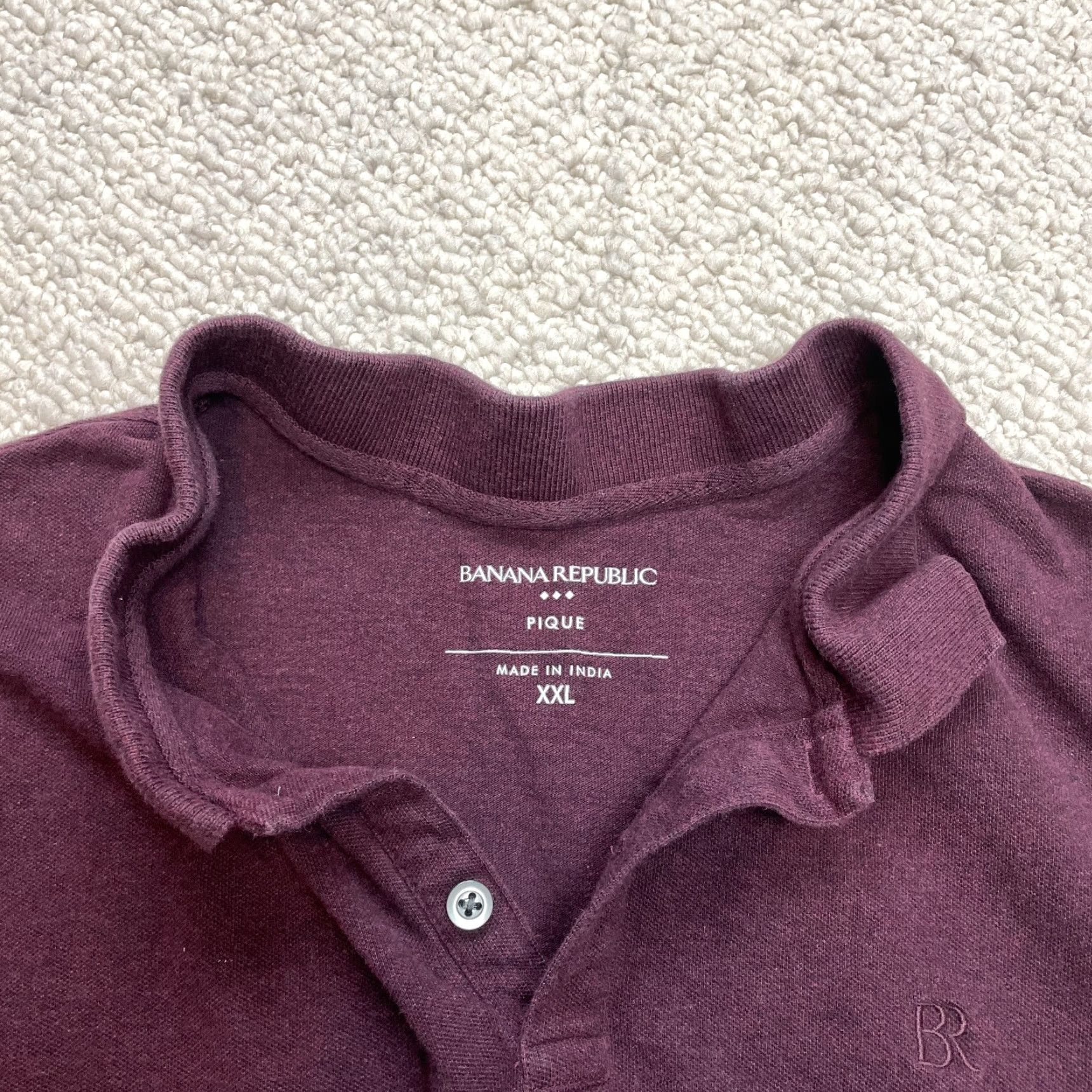 Banana Republic VINTAGE Banana Republic Polo Shirt Mens 2XL Burgundy Red Golf Monogram Shirt Size US XXL / EU 58 / 5 - 2 Thumbnail