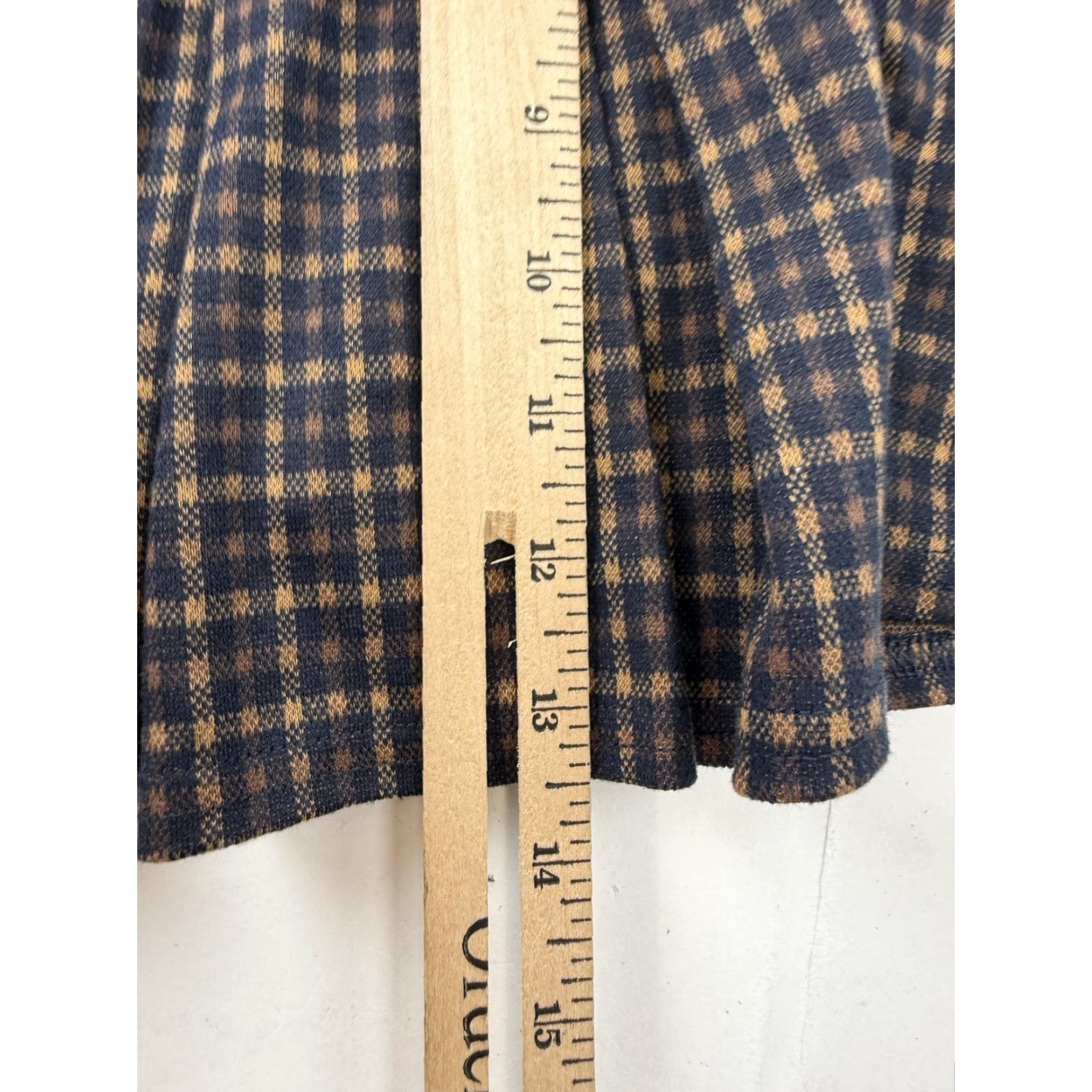 Vintage American Eagle Skirt Womens XXS Navy Blue Plaid Pleated Mini Lined Casual Size 24" / US 00 / IT 34 - 5 Thumbnail