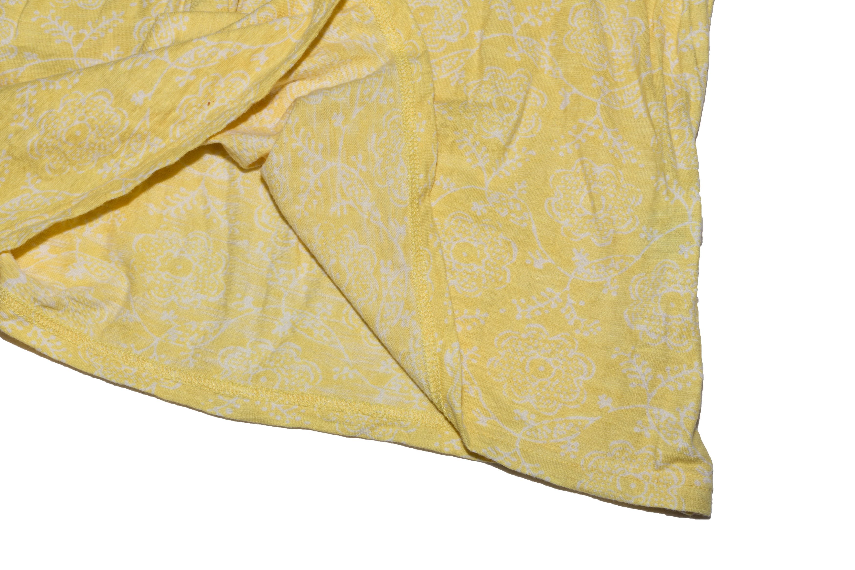 Issey Miyake Yellow Floral Gathered S/S Top Size M / US 6-8 / IT 42-44 - 5 Thumbnail