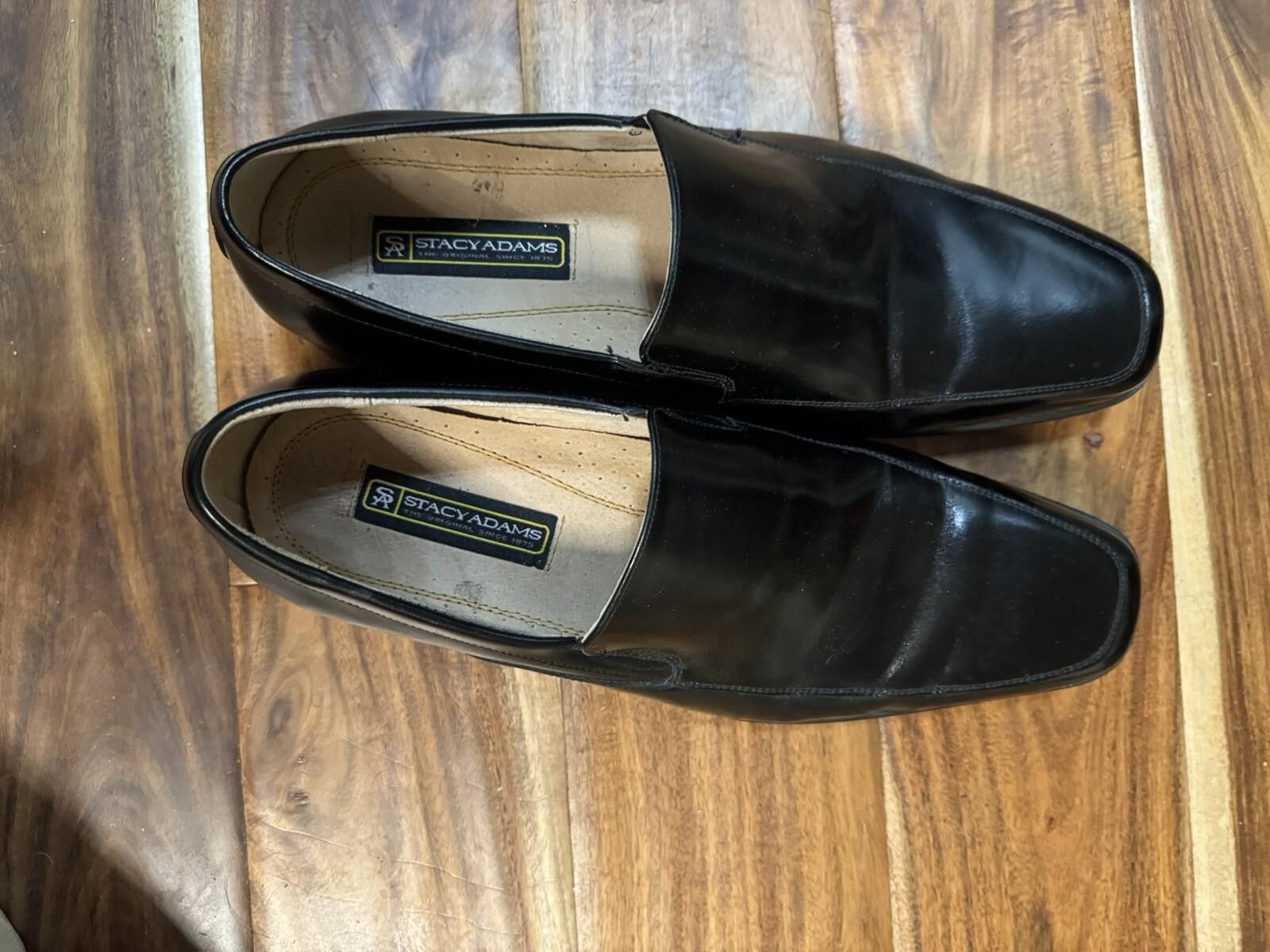 Stacy Adams Stacy Adams Black Dress Shoe Genuine Leather Men’s Size 12 Size US 12 / EU 45 - 2 Thumbnail