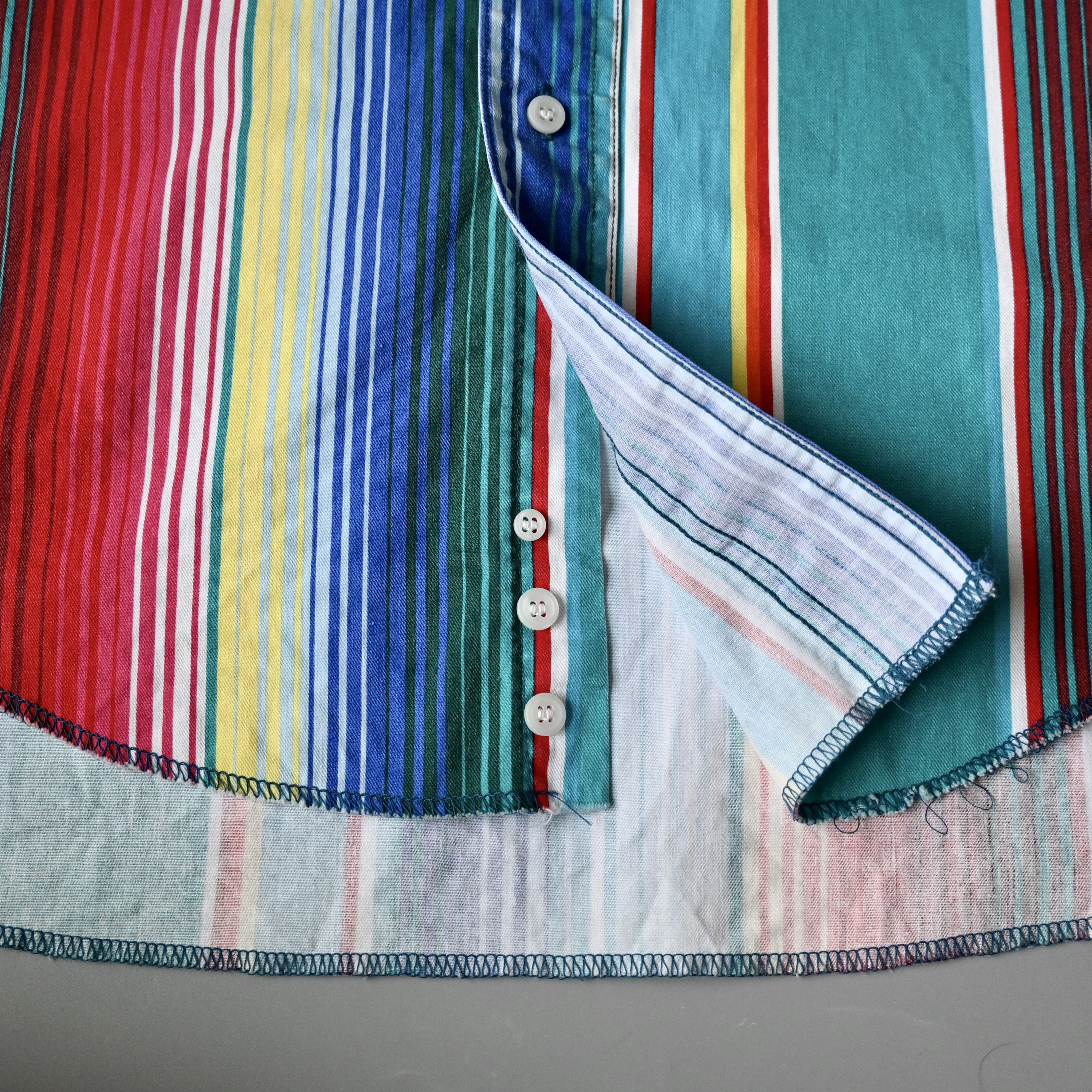 Vintage VTG Wrangler teal base sunlight stripe cotton western shirt Size US L / EU 52-54 / 3 - 14 Thumbnail