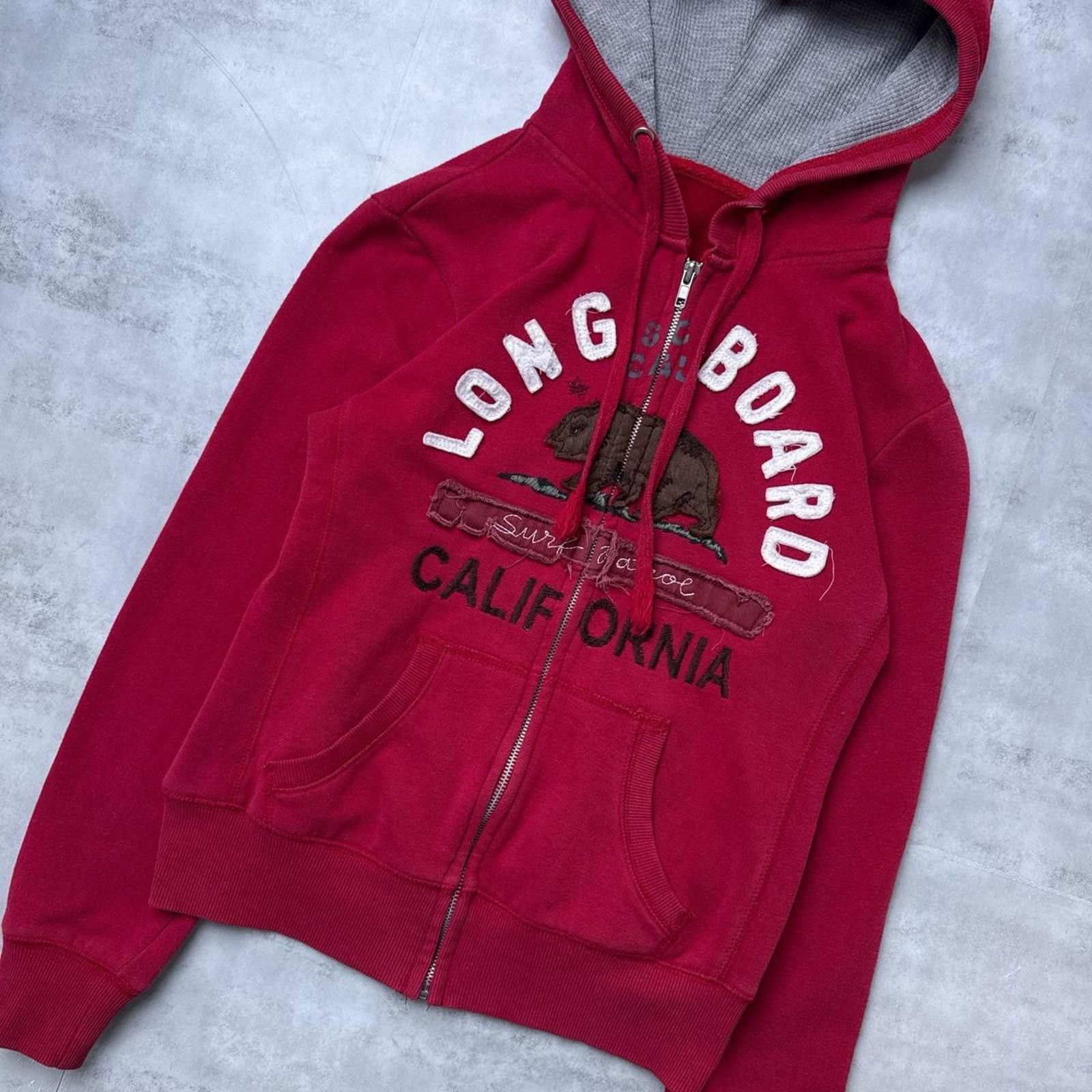 Other Y2K Longboard California 00s Red Zip Up Jacket Size S / US 4 / IT 40 - 4 Thumbnail