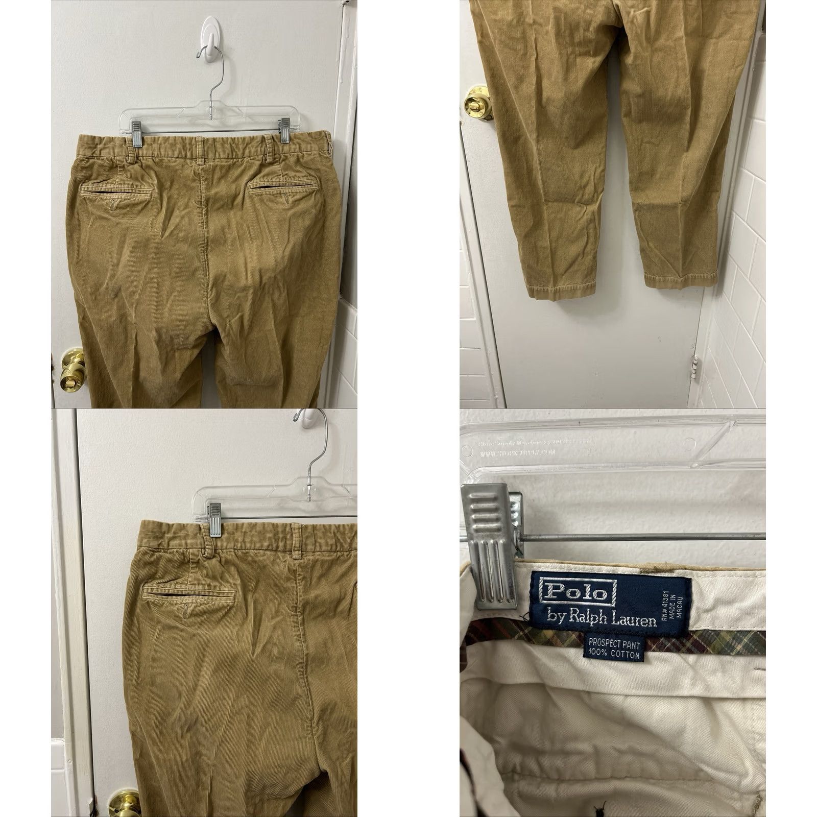 Polo Ralph Lauren VINTAGE Polo Ralph Lauren Prospect Pant Men 40x26 Tan Corduroy Trousers Size US L / EU 52-54 / 3 - 8 Thumbnail