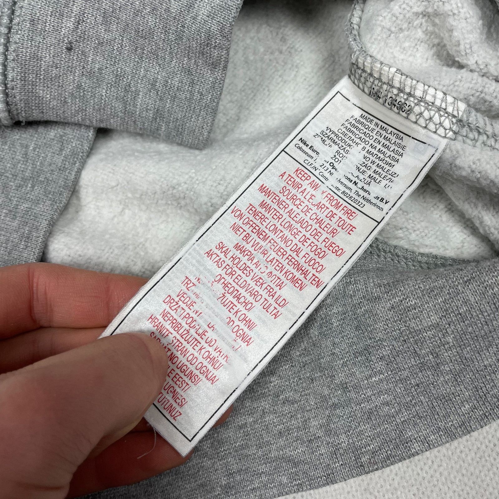 Nike × Vintage Nike Men's Heather Gray Long Sleeve Full Zip Hoodie Medium Size US M / EU 48-50 / 2 - 12 Thumbnail