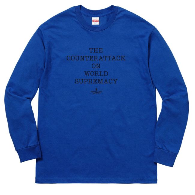 Public Enemy × Supreme × Undercover Supreme Counterattack L/S T-Shirt Blue SS18 DS Size US M / EU 48-50 / 2 - 1 Preview