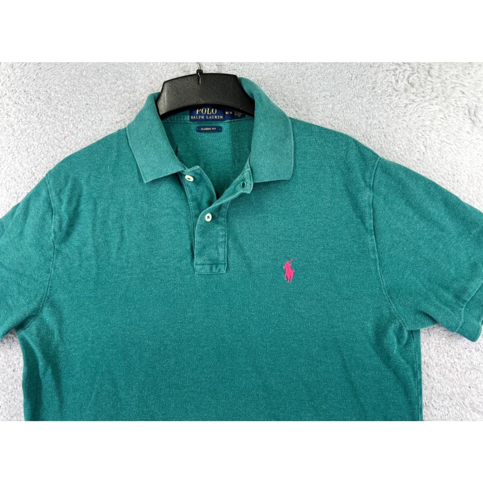 Ralph Lauren VINTAGE Polo Ralph Lauren Polo Shirt Men Medium Green Golf Pony Short Sleeve Cotton Size US M / EU 48-50 / 2 - 4 Thumbnail