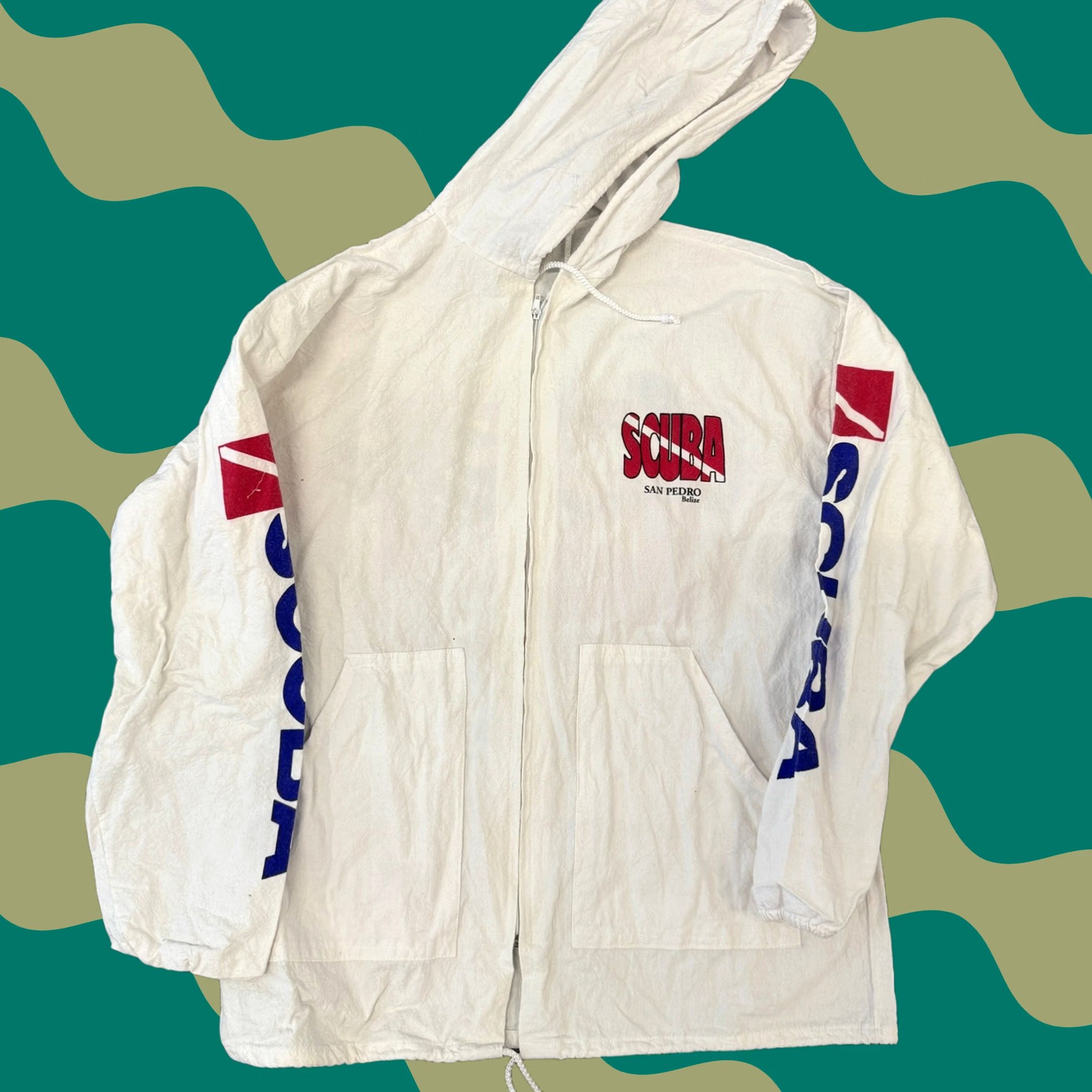Vintage VINTAGE San Pedro Belize Scuba White Lightweight Longsleeve Full Zip Shirt M Mens Size US M / EU 48-50 / 2 - 1 Thumbnail