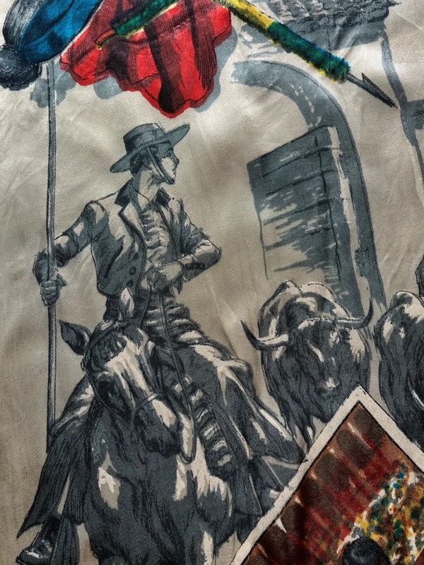 Other Vintage 1980’s Spain Silk Scarf Camino de la Plaza Size ONE SIZE - 7 Thumbnail