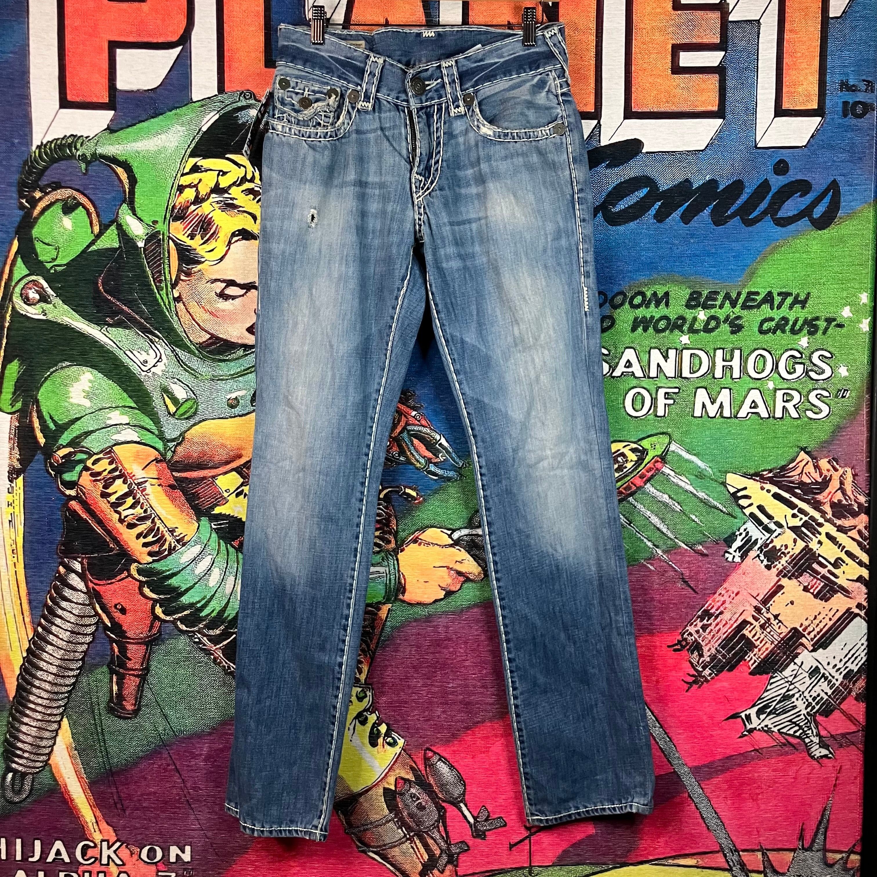 True Religion True Religion Ricky Relaxed Straight Light Washed Denim Size US 30 / EU 46 - 1 Thumbnail