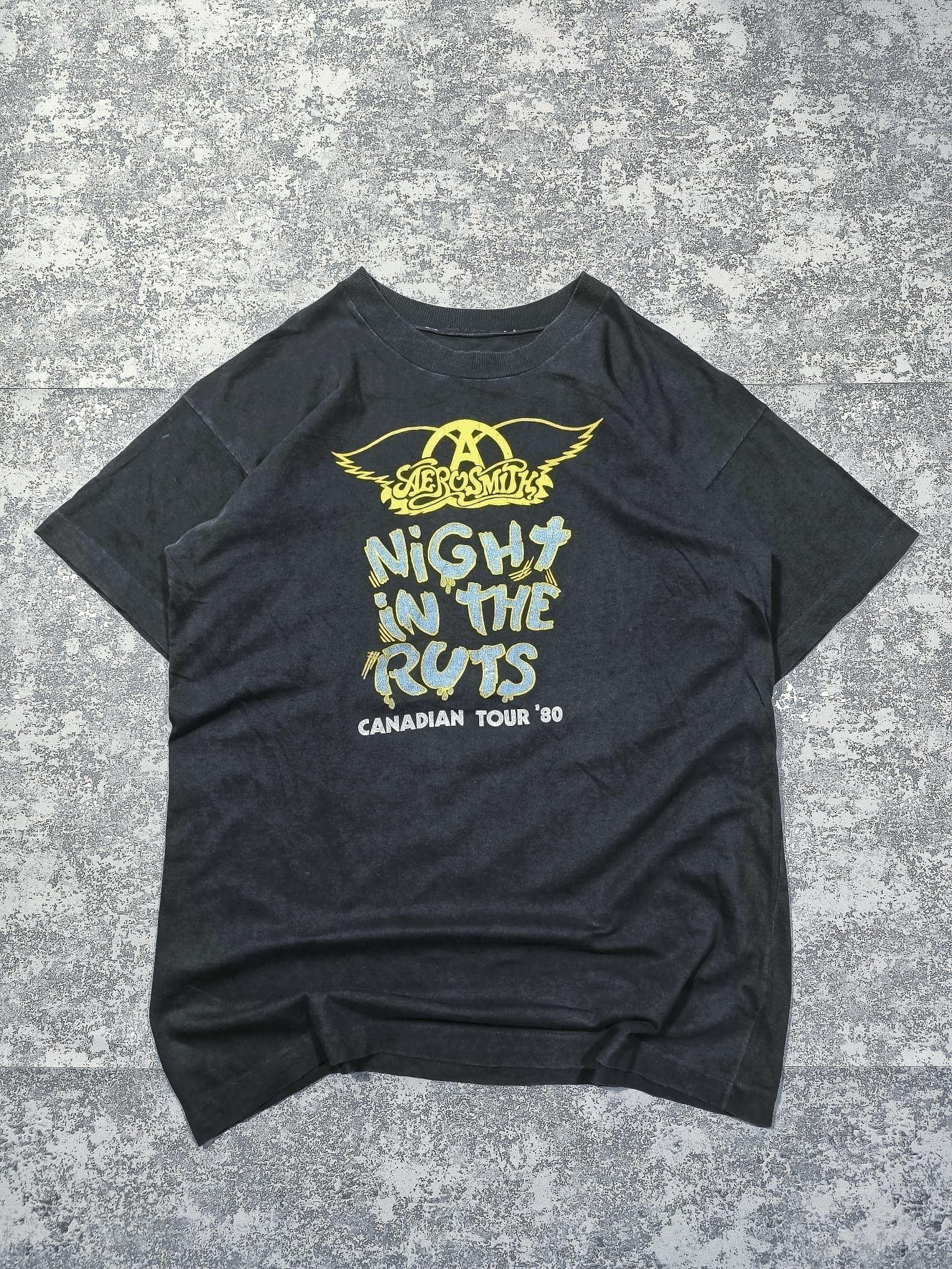 Band Tees × Vintage vintage single stitch 80s Aerosmith 1997 Night in the Ruts Size US M / EU 48-50 / 2 - 3 Thumbnail