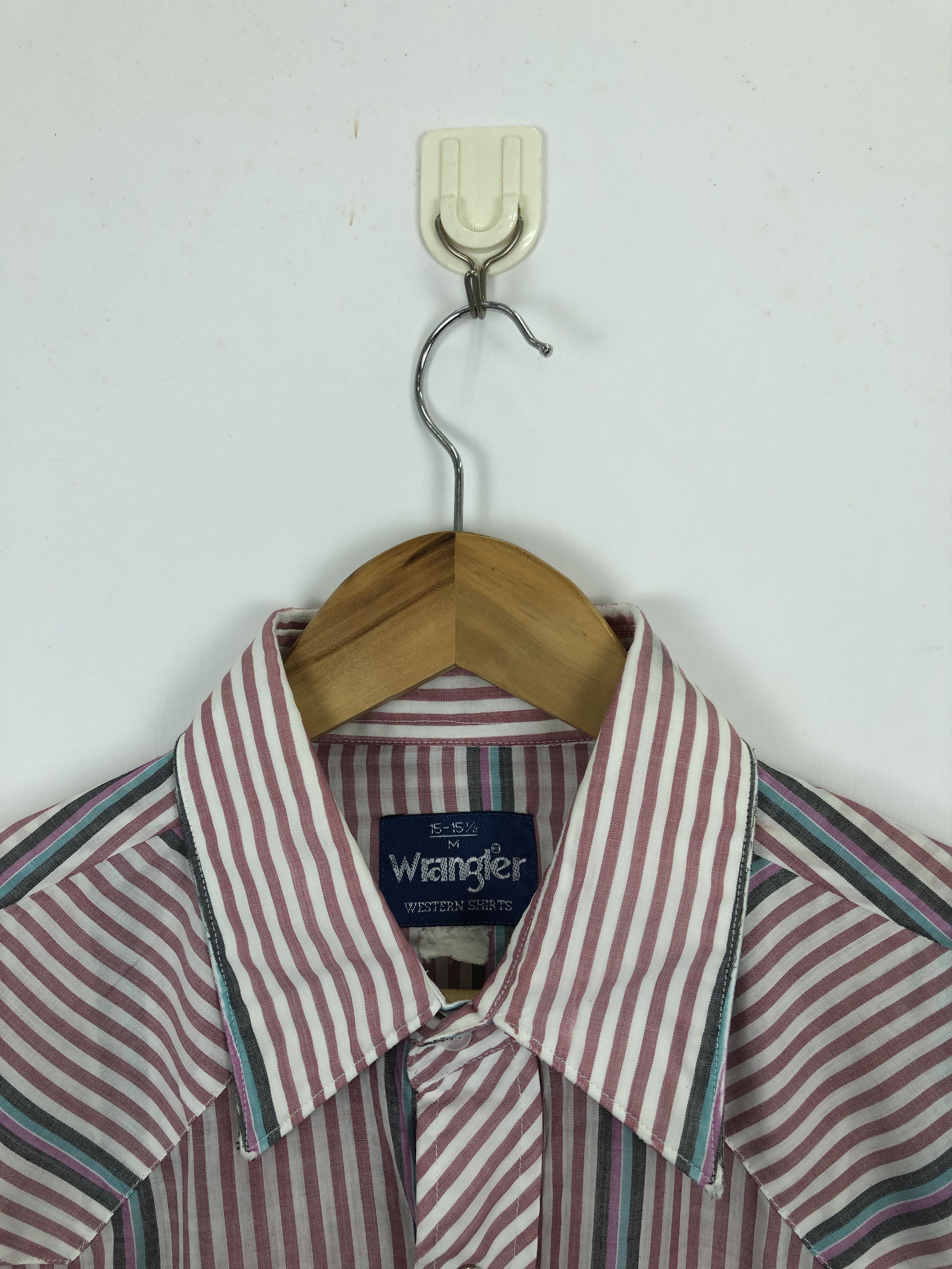 Vintage × Wrangler Vintage 70s Wrangler Stripes Paperthin Western Shirt TA0463 Size US M / EU 48-50 / 2 - 10 Thumbnail