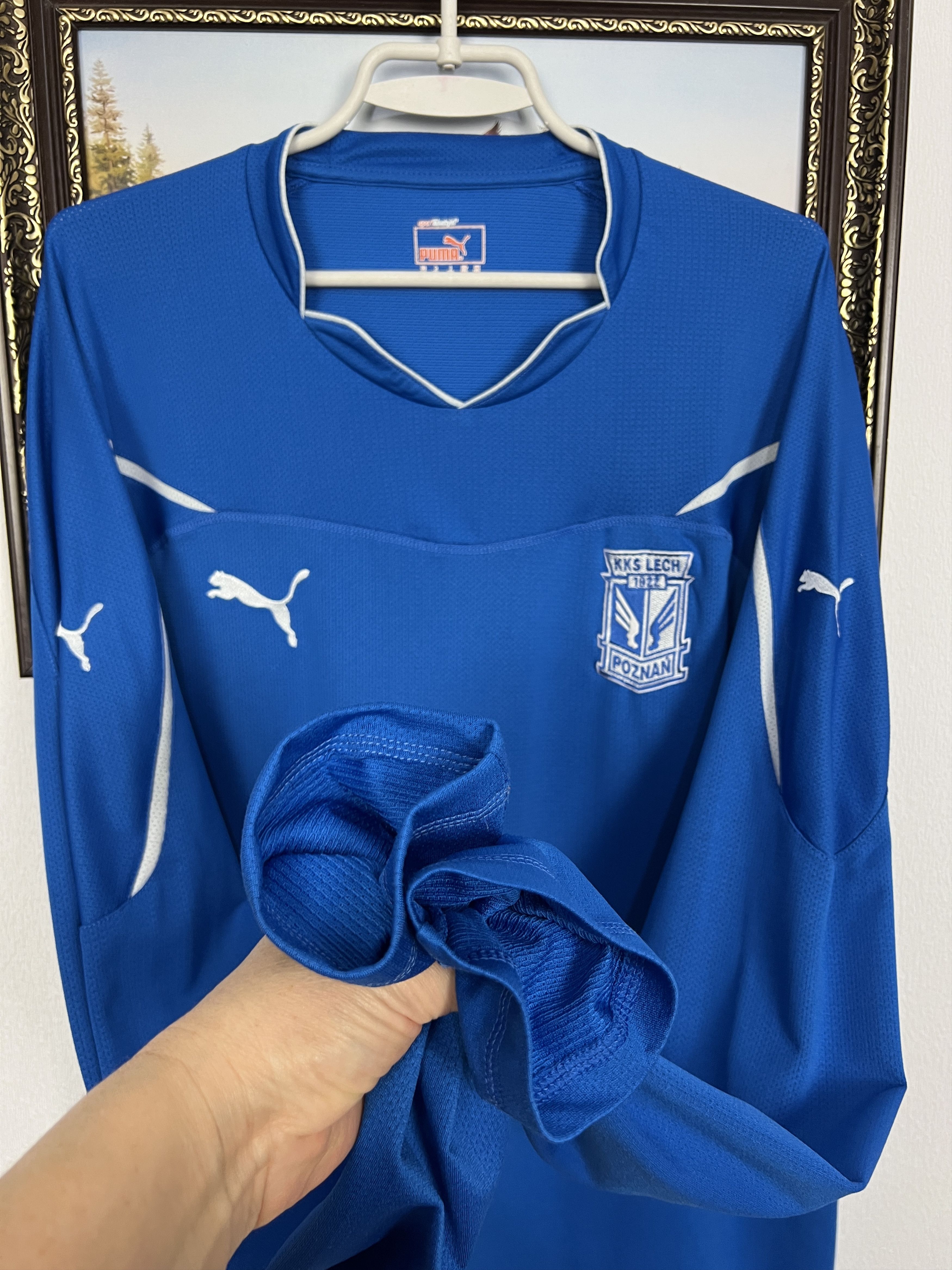 Puma Lech Poznan football shirt 2011 Soccer Long Sleeve Jersey Size US XXL / EU 58 / 5 - 5 Thumbnail
