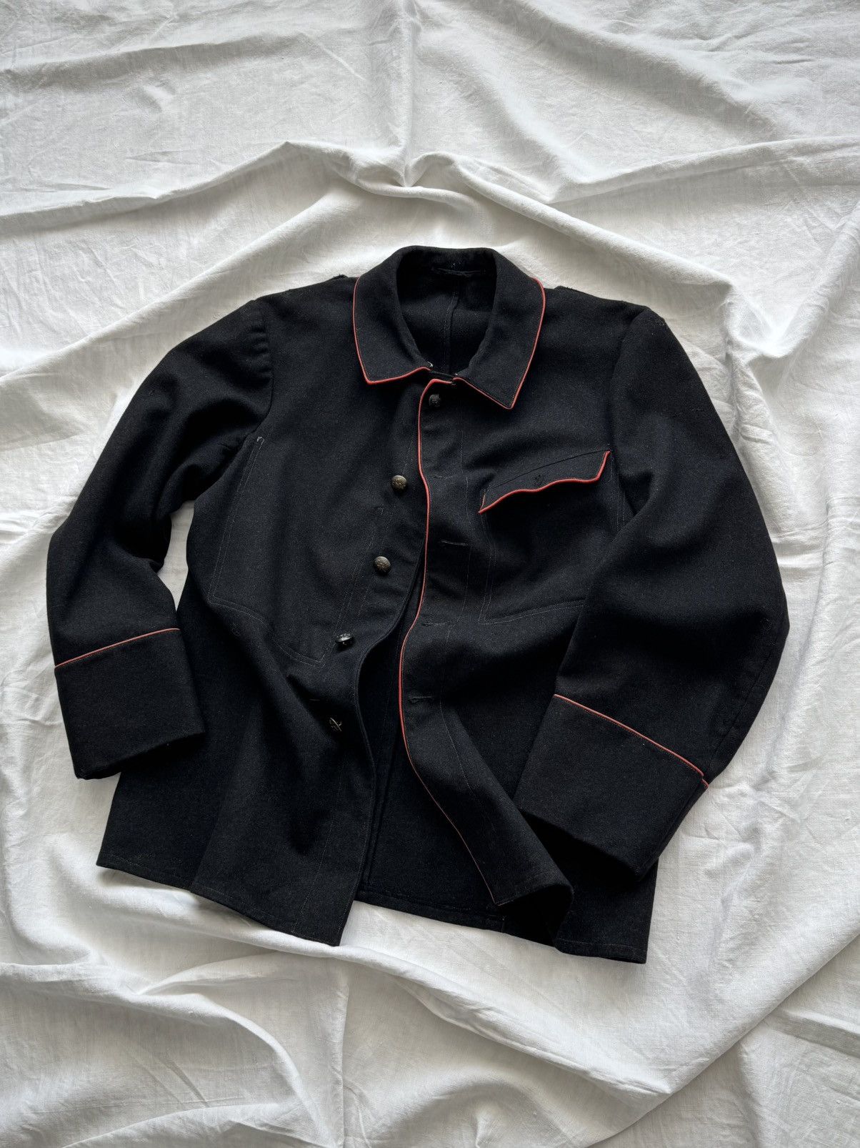 Vetra 1930s Vintage Swiss Workwear Firefighter Wool Jacket Size US M / EU 48-50 / 2 - 1 Thumbnail