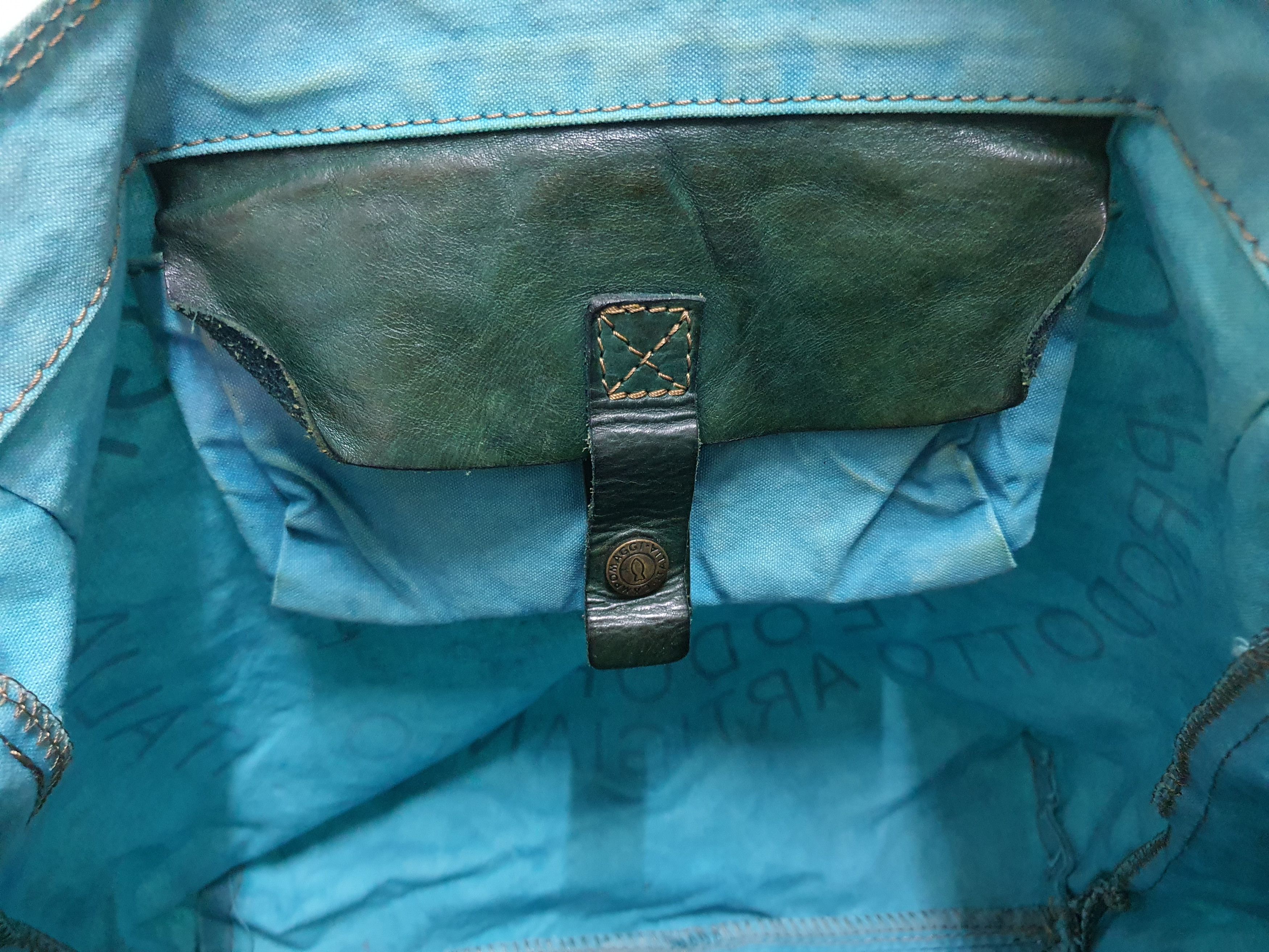 Other CAMPOMAGGI Ocean Blue Canvas Leather Bag ITALY Size ONE SIZE - 11 Thumbnail