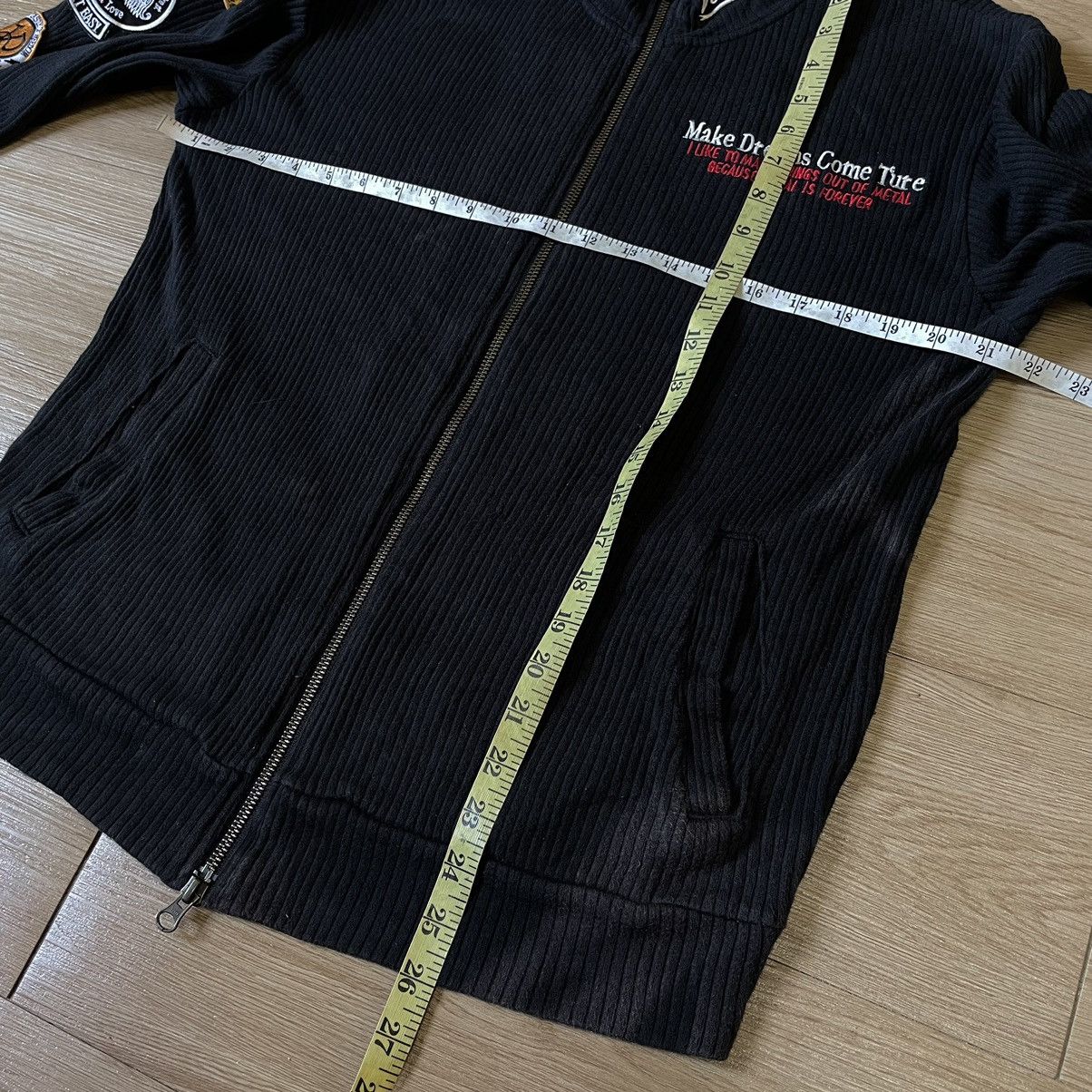 Vintage Von Dutch Poem Patchwork Racing Corduroy Longsleeve