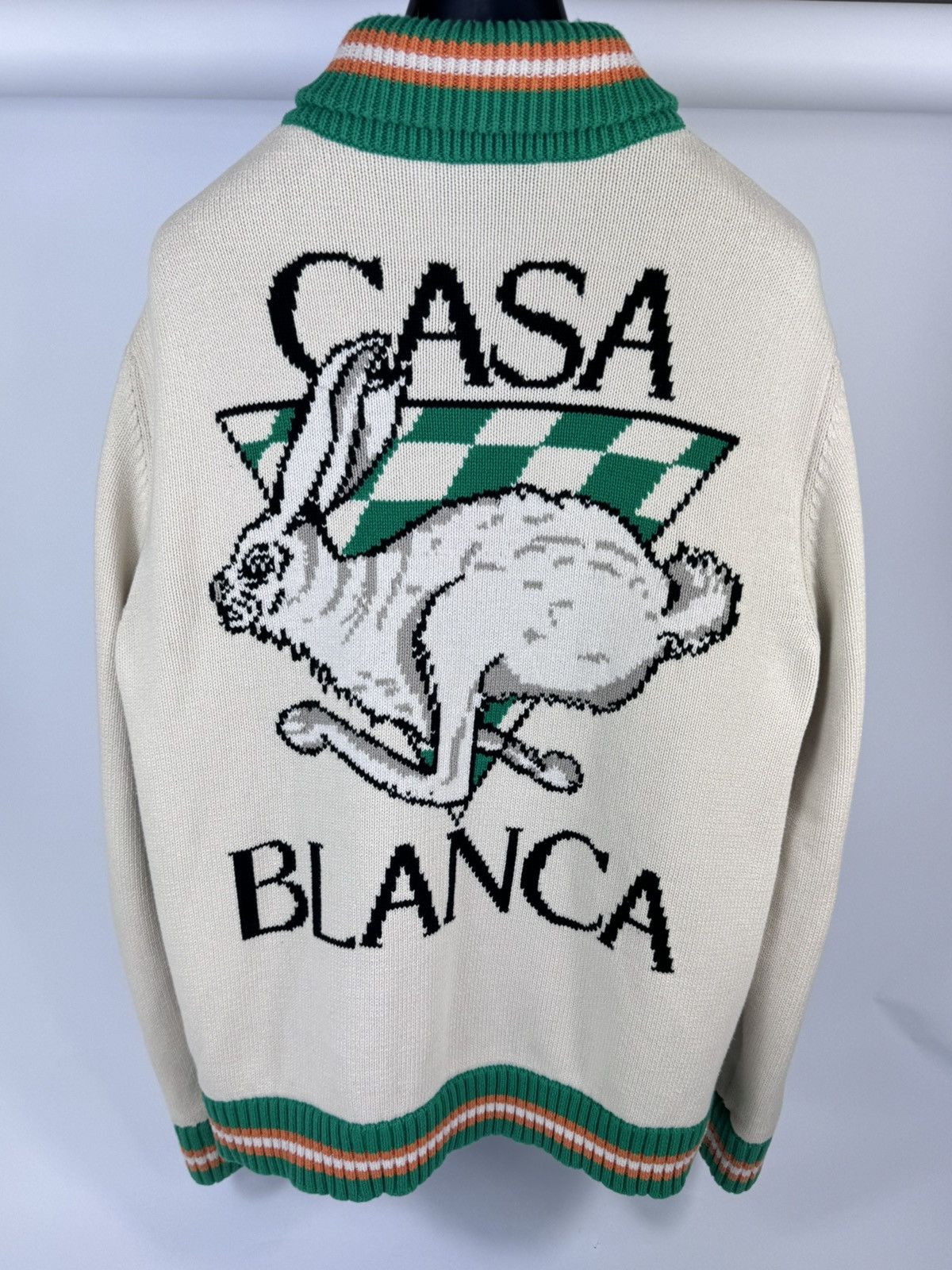 Casablanca LOGO PRINT KNIT ZIP UP SWEATER Size US L / EU 52-54 / 3 - 2 Thumbnail