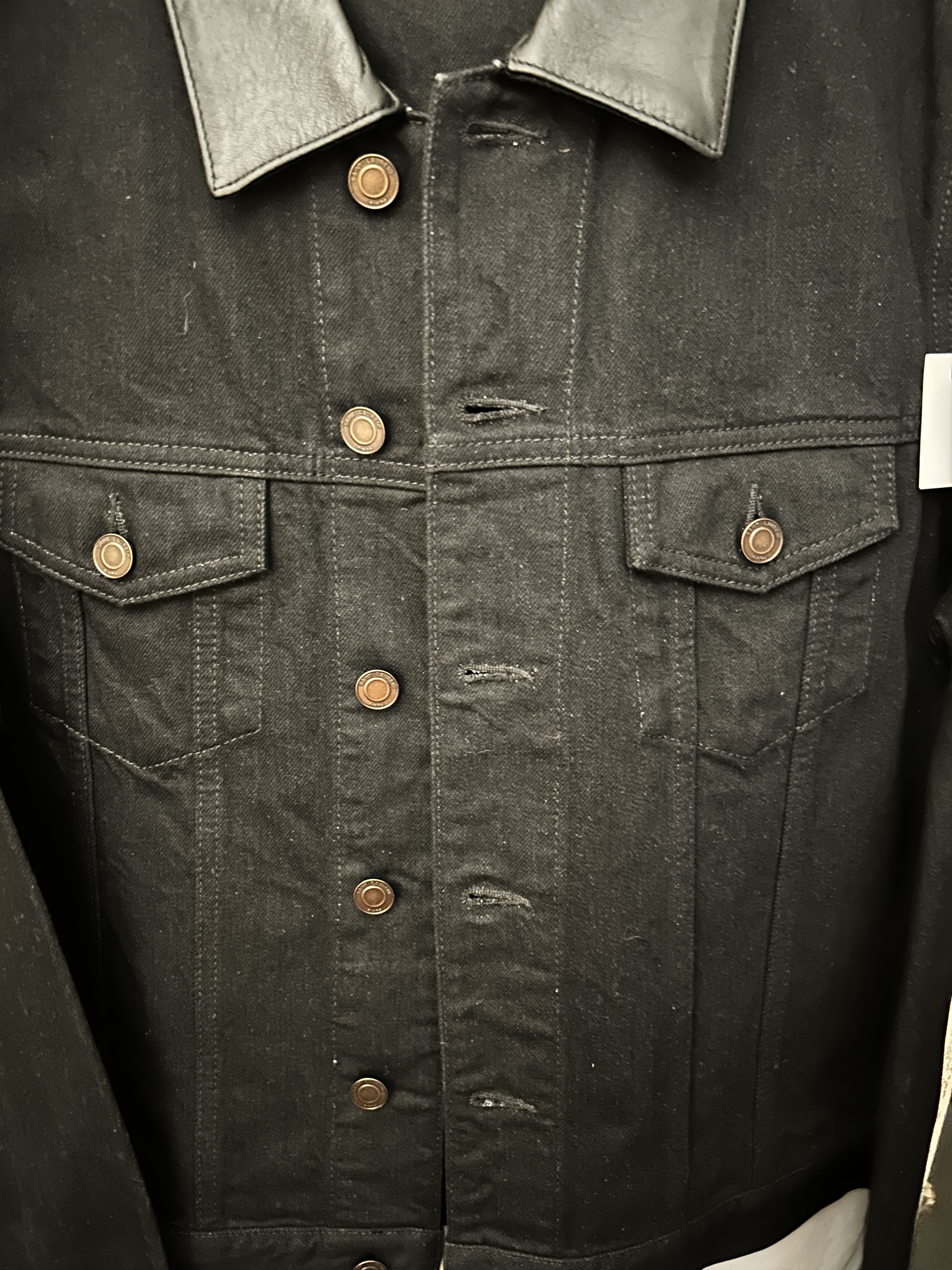 Saint Laurent Paris Saint Laurent Collar Denim Jacket - Black size Medium Size US M / EU 48-50 / 2 - 3 Thumbnail