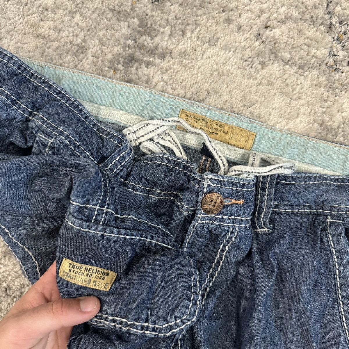 JNCO × True Religion × Vintage Crazy Vintage y2K True Religion baggy cargo shorts Size US 42 / EU 58 - 3 Thumbnail