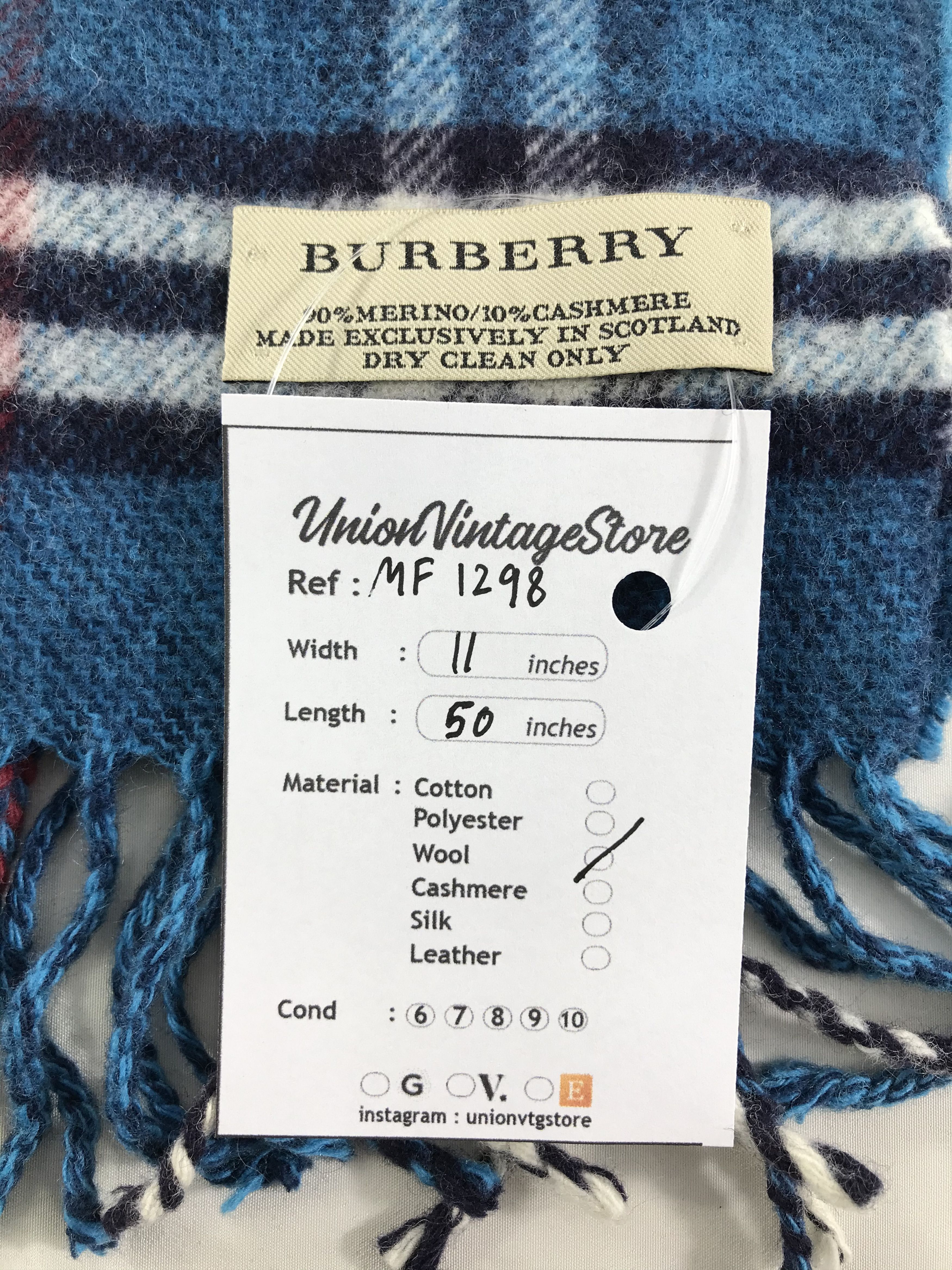 Burberry Vintage Burberry Scarf/Muffler/Neckwear MF1298 Size ONE SIZE - 4 Thumbnail