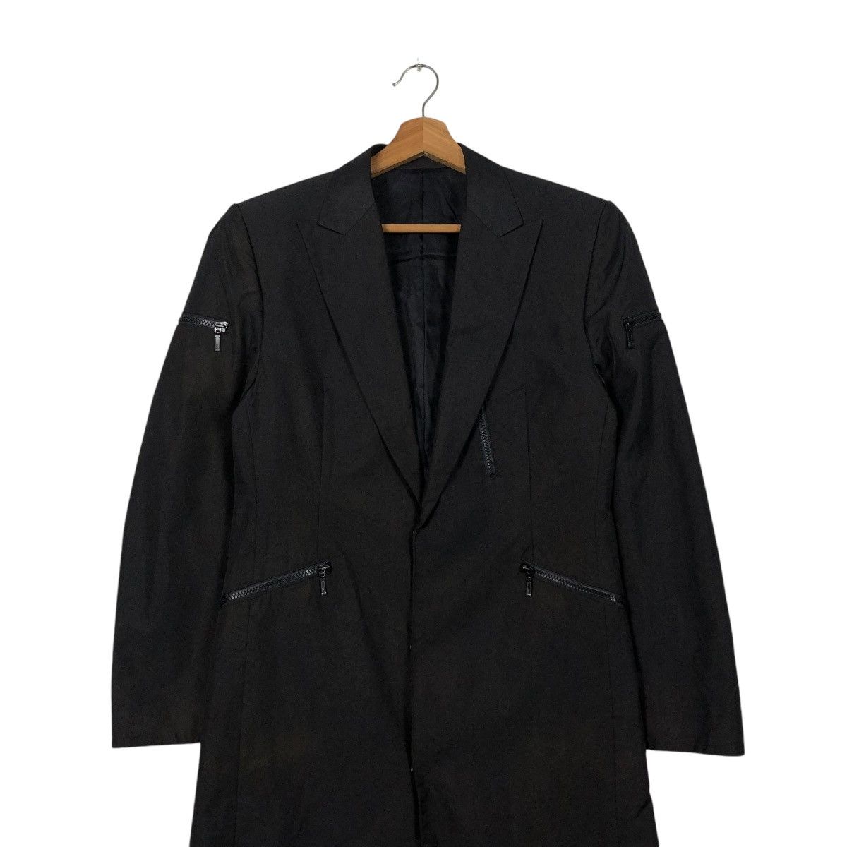 Japanese Brand 🔥VINTAGE LONG JACKET ICONIC BLACK 5351 POUR LES HOMMES Size US M / EU 48-50 / 2 - 4 Thumbnail