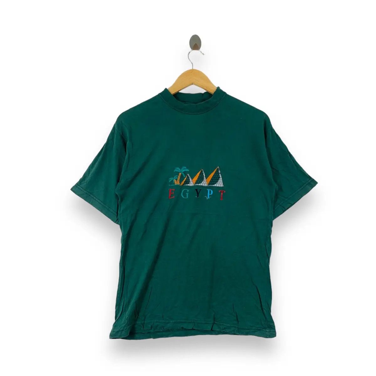 Vintage Vintage 90’ EGYPT PYRAMID EMBROIDERED Tee Shirt Top Giza Size US M / EU 48-50 / 2 - 1 Thumbnail