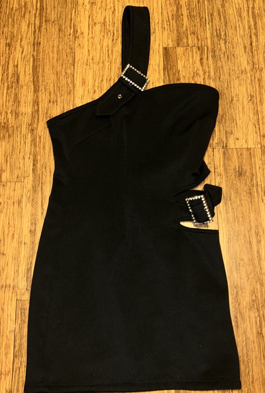 Area AREA One-shoulder cutout embellished stretch-crepe Dress Size S / US 4 / IT 40 - 5 Thumbnail