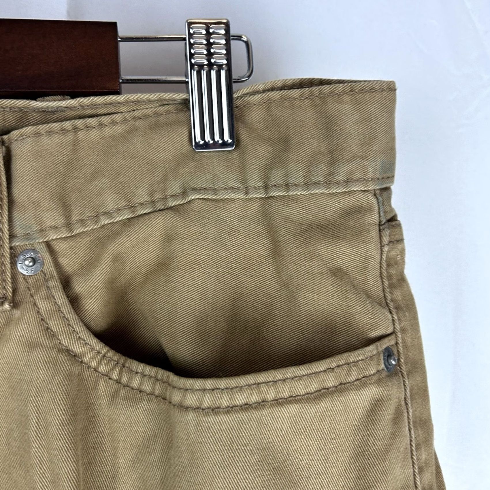 Levi's Levi's 514 Jeans 38x30 Khaki Tan Denim Regular Straight Mens Size US 38 / EU 54 - 4 Thumbnail