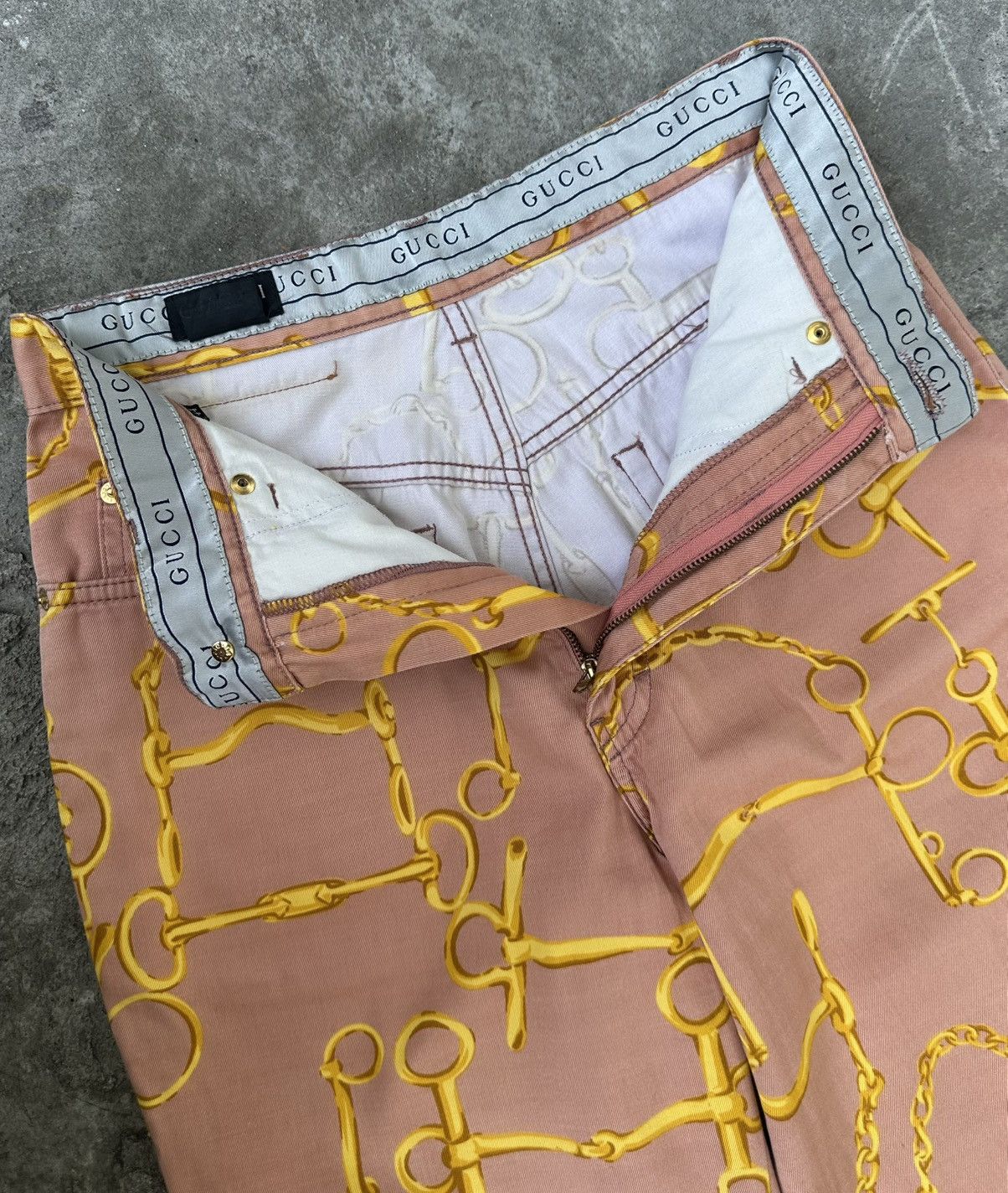 Gucci × Tom Ford Gucci - Tomford 1990 Horse Bit Logo High Waisted Coral Jeans Size 27" / US 4 / IT 40 - 7 Thumbnail