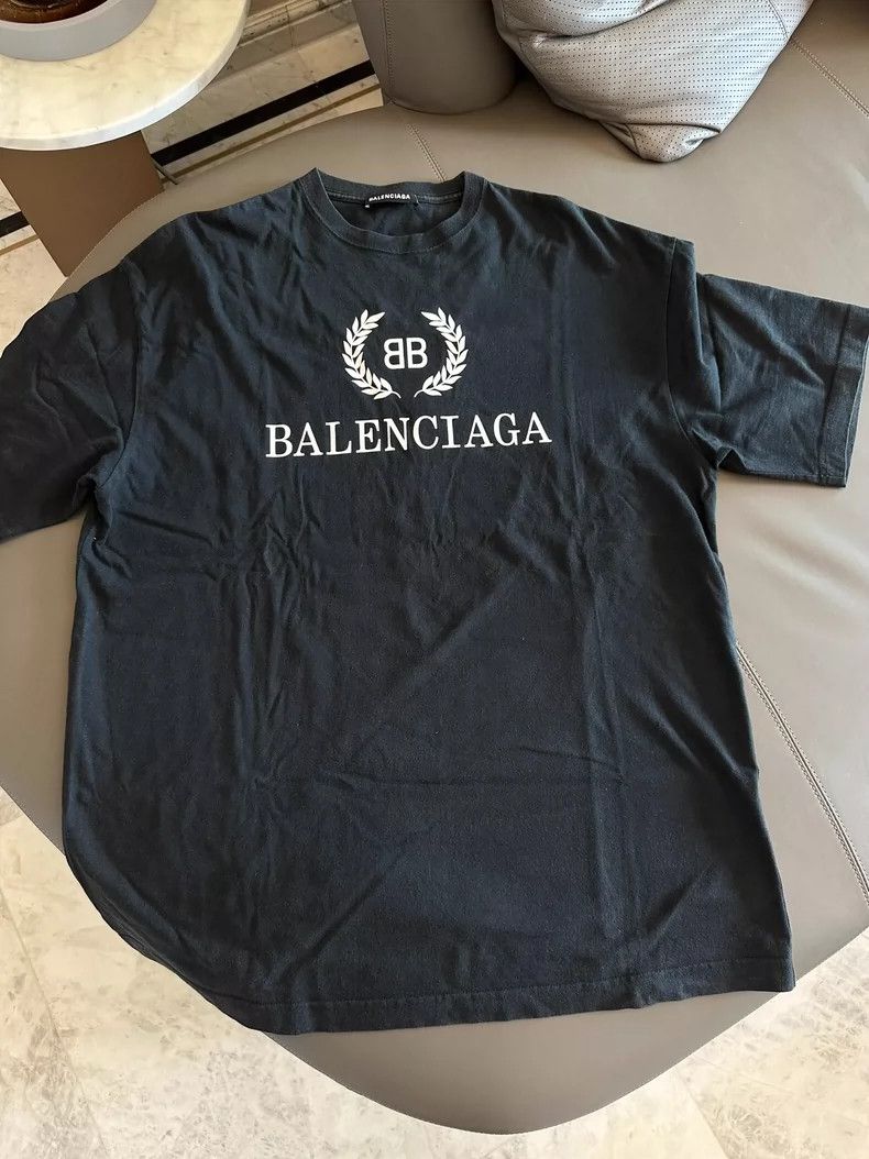 Balenciaga Balenciaga Wheat Pattern Short Sleeve T-Shirt Black XS Siz Size US XS / EU 42 / 0 - 1 Thumbnail