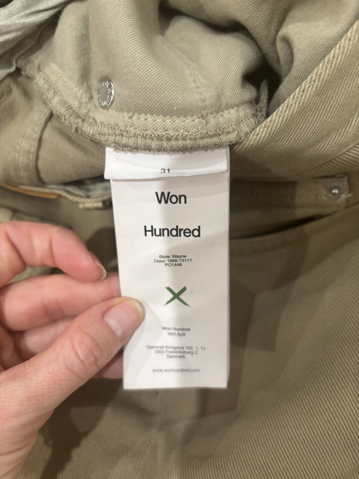 Won Hundred Won Hundred Wayne Pleated Trousers Tan Khaki Wide Leg Size US 31 - 4 Thumbnail