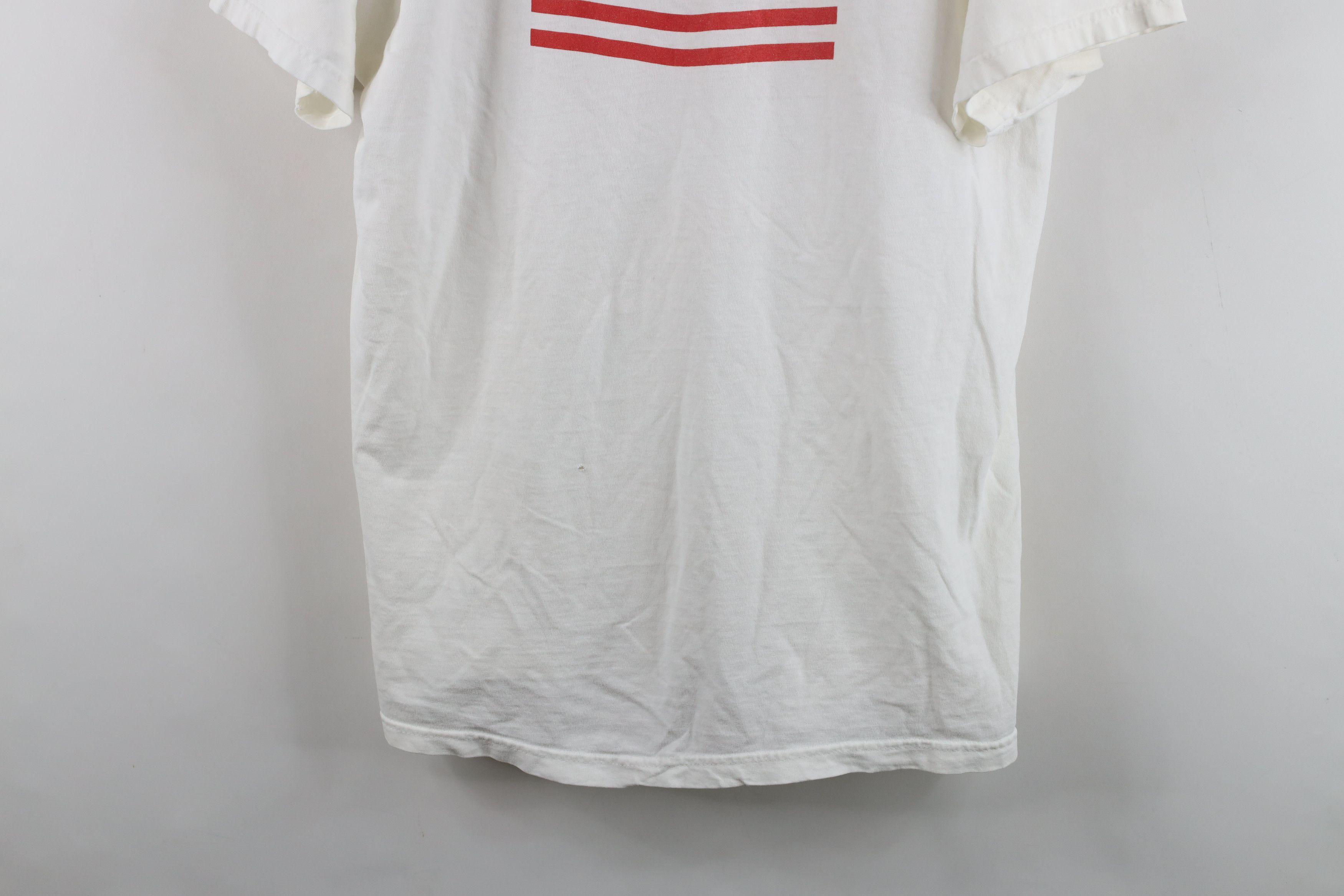 Vintage Vintage 90s Streetwear USA Flag Box Logo T-Shirt White Size US L / EU 52-54 / 3 - 3 Thumbnail