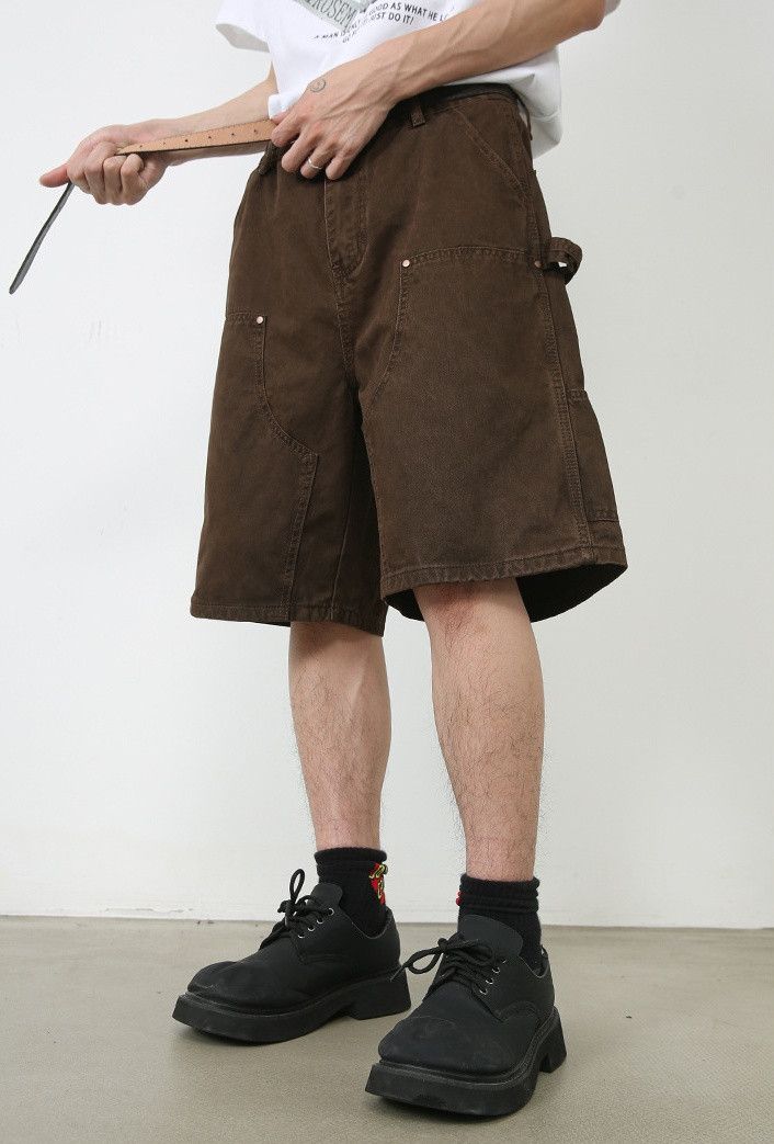 Designer × Japanese Brand Vintage Loose Multi-Pocket Denim Cargo Shorts Size US 32 / EU 48 - 3 Thumbnail
